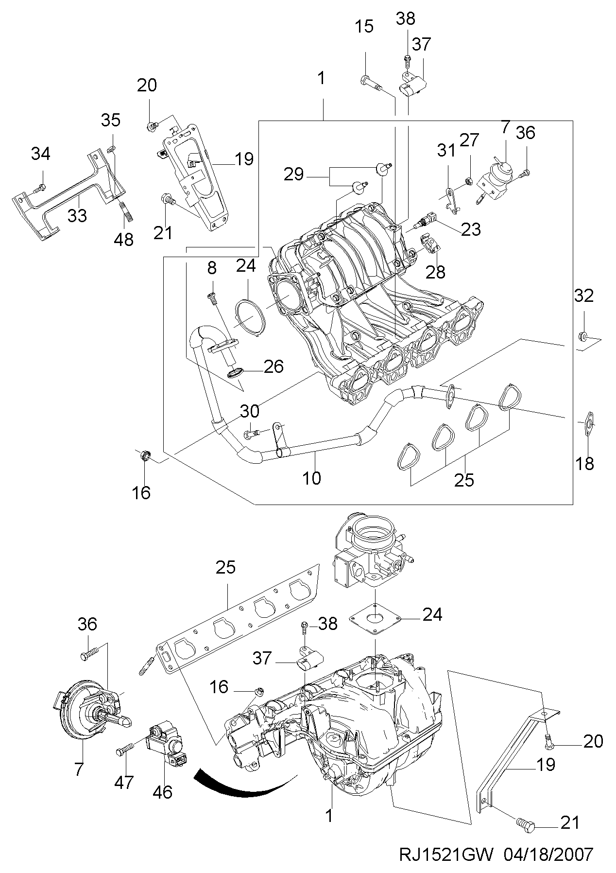 GM 96276354 - Sensore, Pressione collettore d'aspirazione www.autoricambi360.it