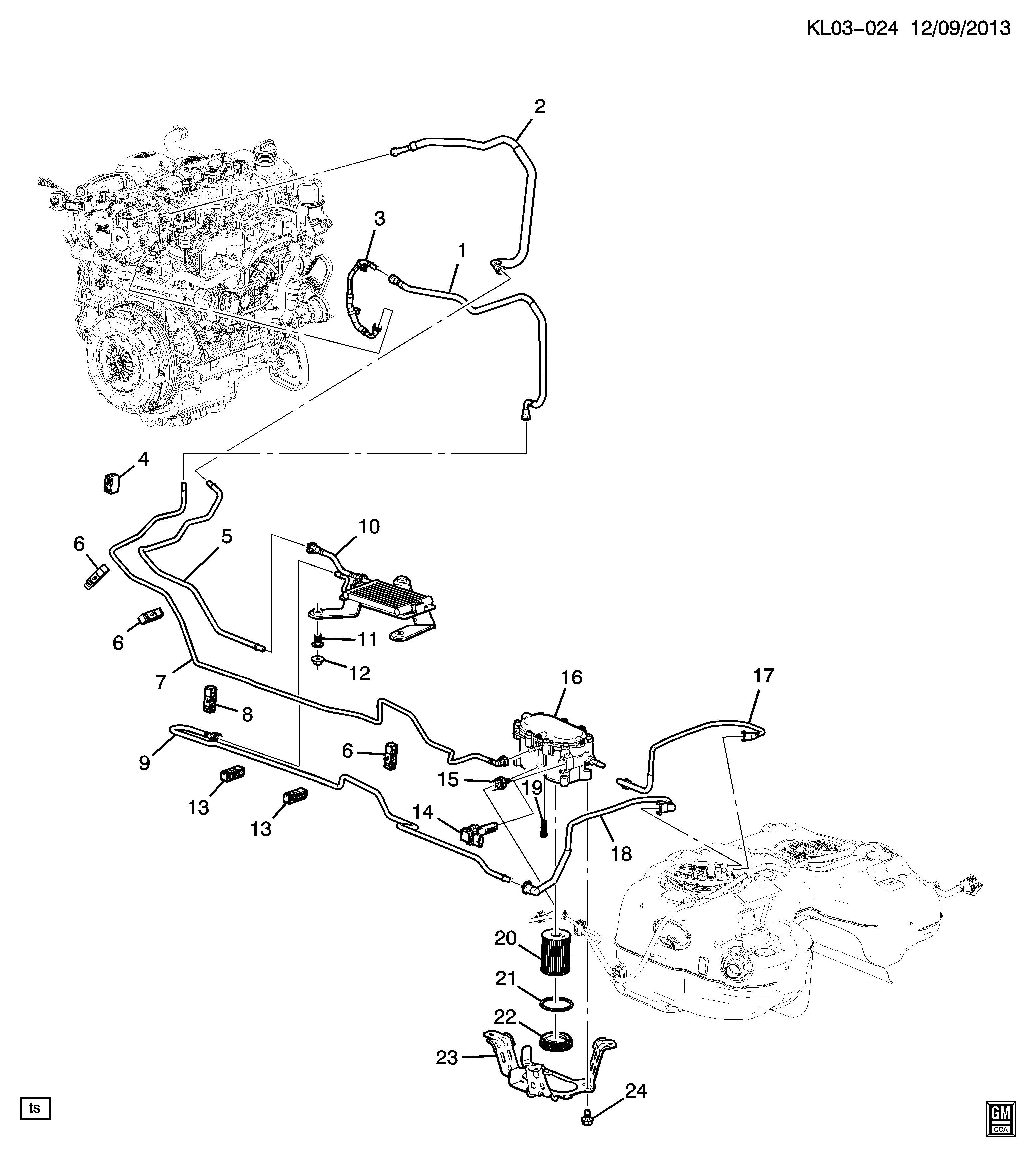 GM 95174479 - Filtro carburante www.autoricambi360.it