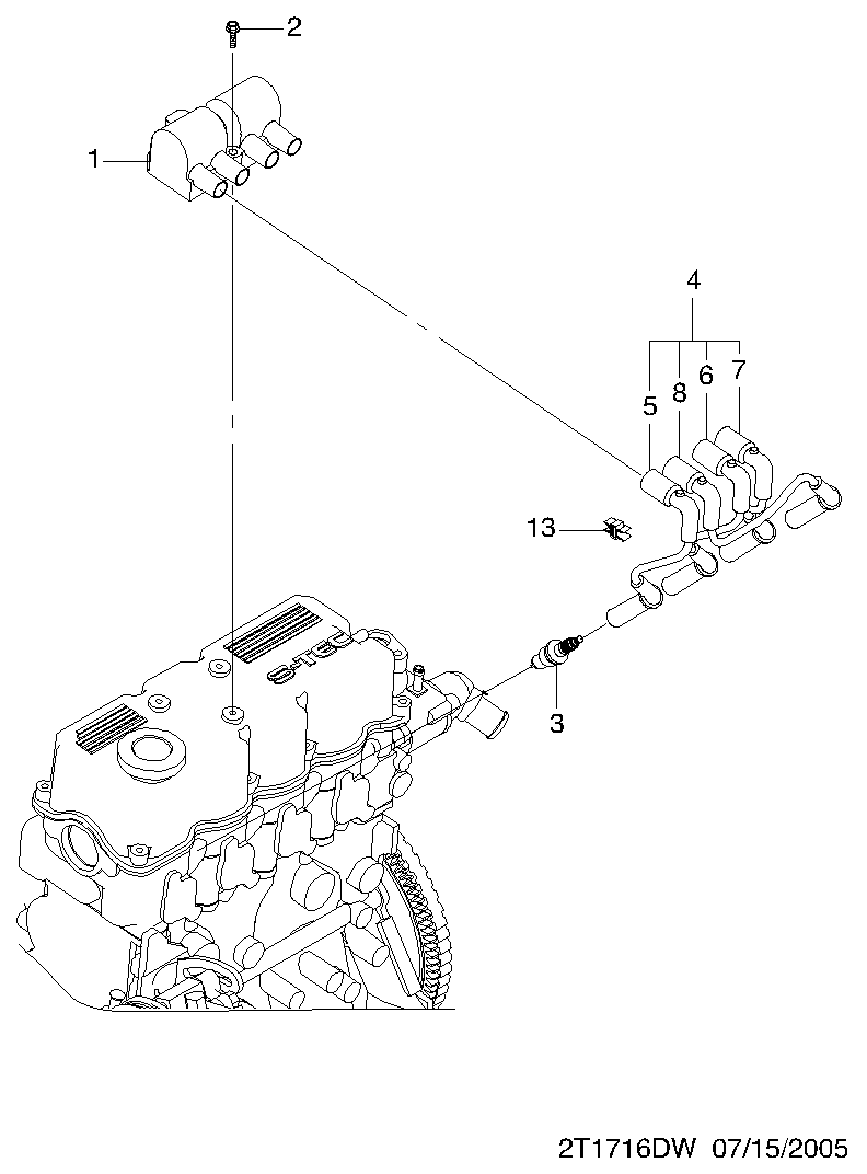 GM 96288959 - Kit cavi accensione www.autoricambi360.it