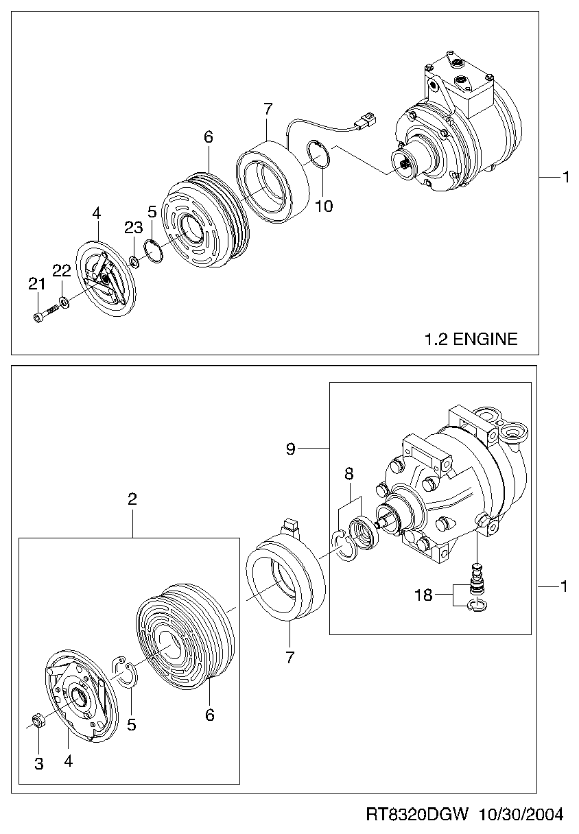 GM 96539388 - Compressore, Climatizzatore www.autoricambi360.it
