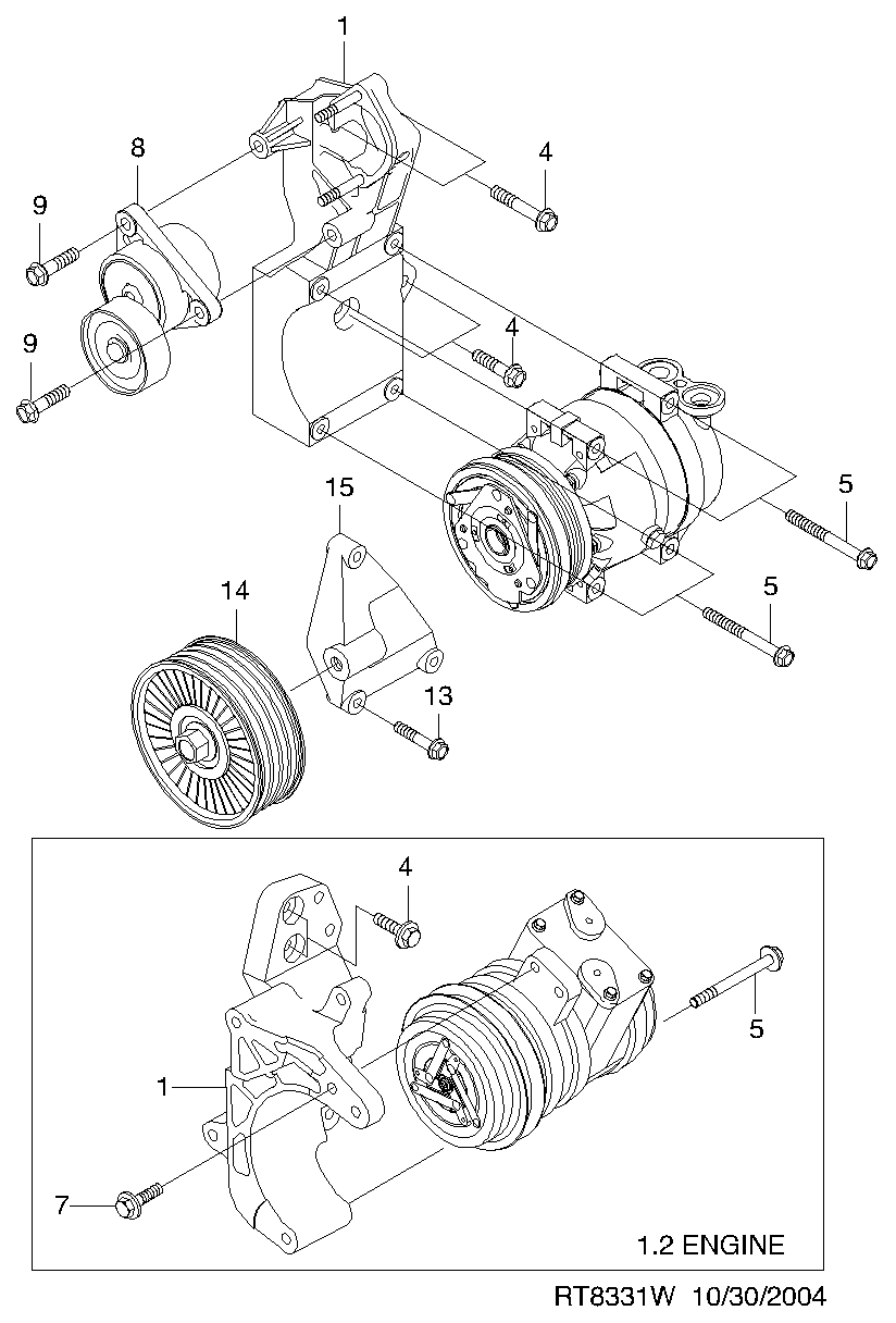 GM 96349976 - Tendicinghia, Cinghia Poly-V www.autoricambi360.it