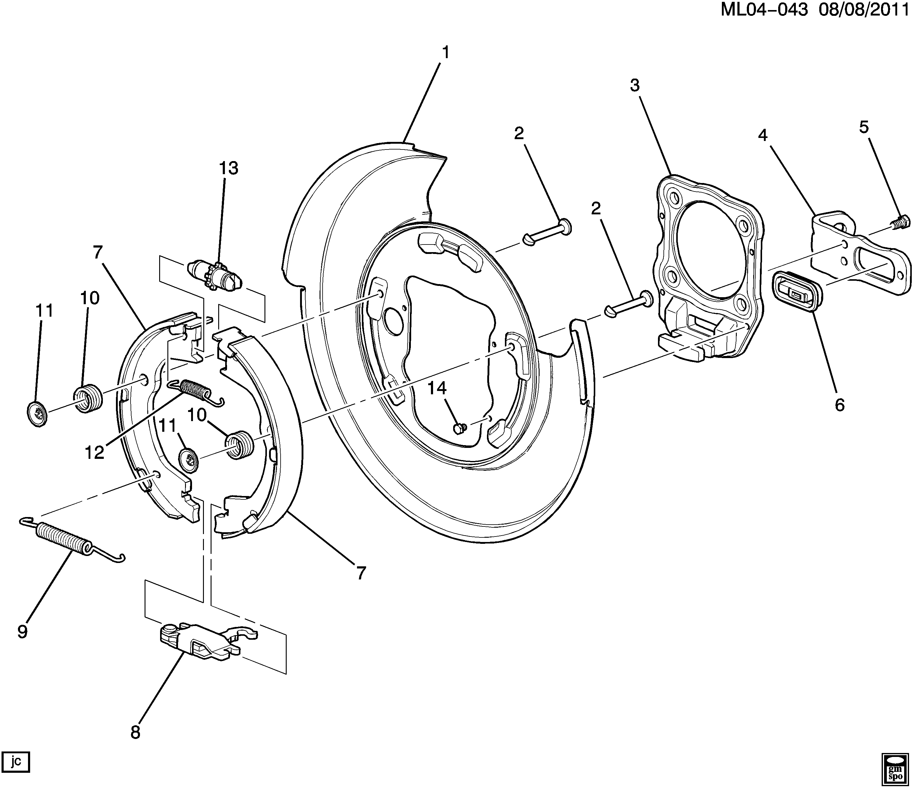 PSA 96626083 - Kit ganasce, Freno stazionamento www.autoricambi360.it