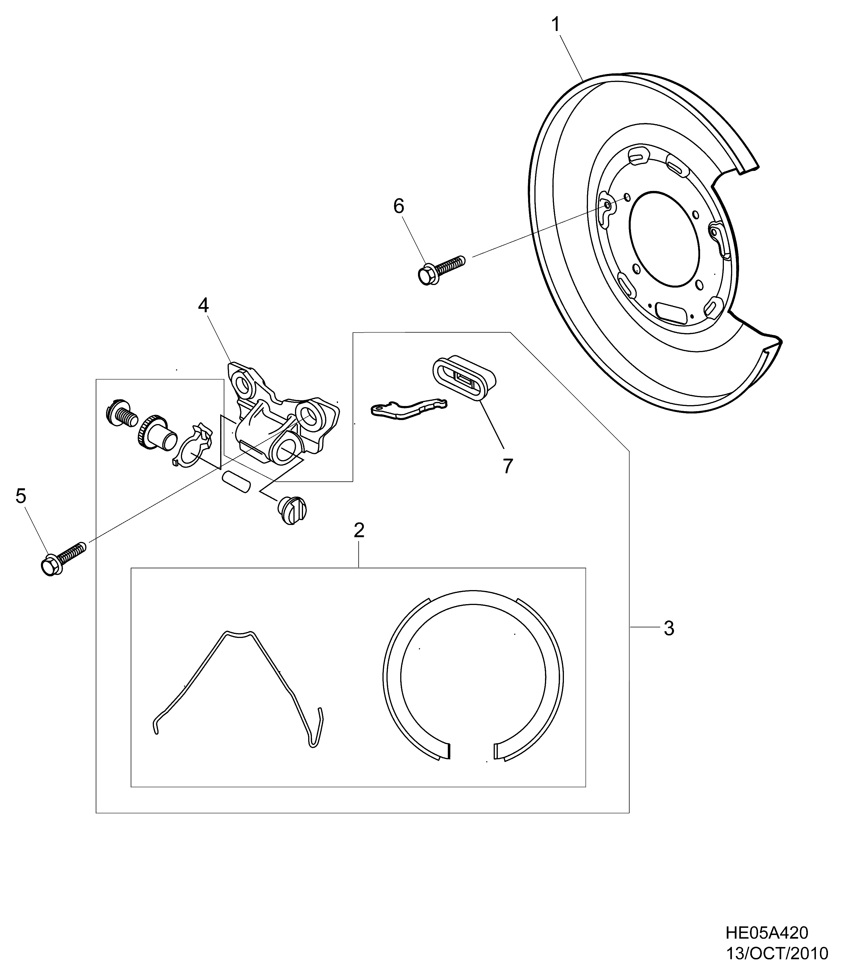 GM 92 196 003 - Kit ganasce, Freno stazionamento www.autoricambi360.it