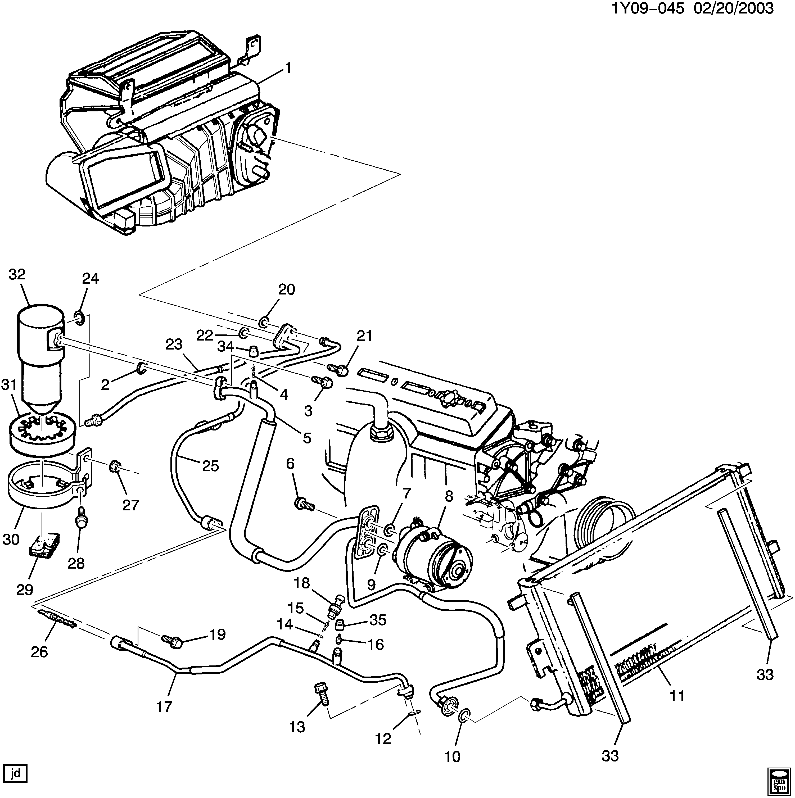 GM 13587697 - Interruttore a pressione, Climatizzatore www.autoricambi360.it