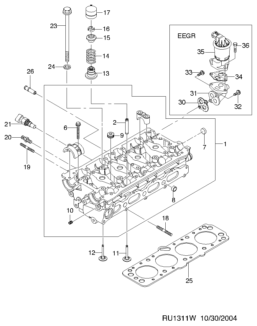 GM 25182126 - Valvola ricircolo gas scarico-EGR www.autoricambi360.it
