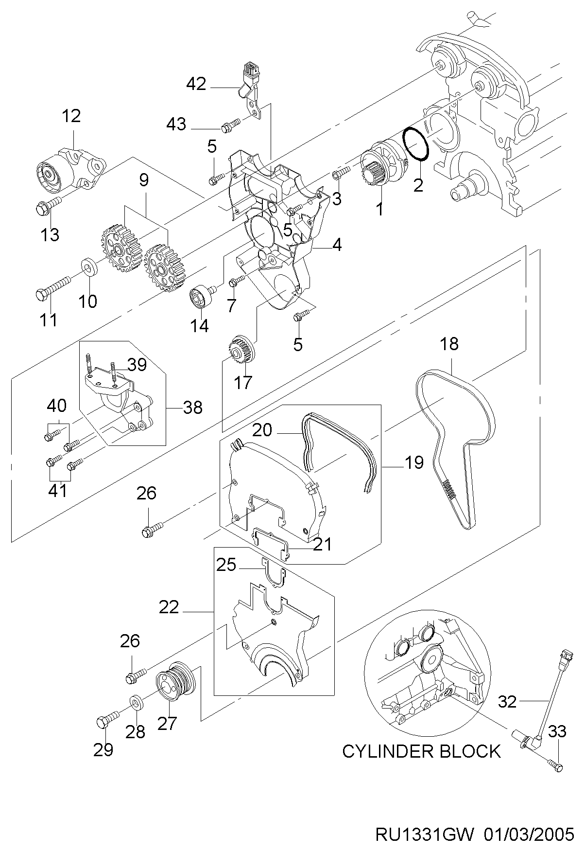 GM 96253544 - Sensore, Posizione albero a camme www.autoricambi360.it