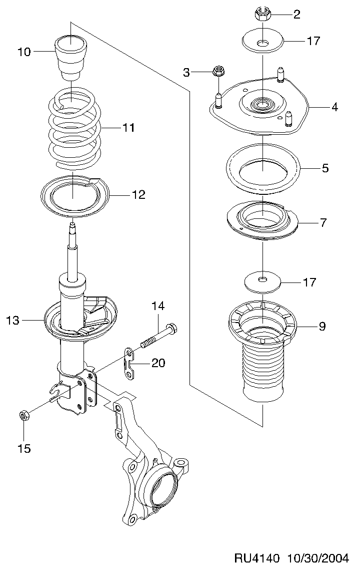 PSA 96261094 - Cuscinetto volvente, Supporto ammortizz. a molla www.autoricambi360.it