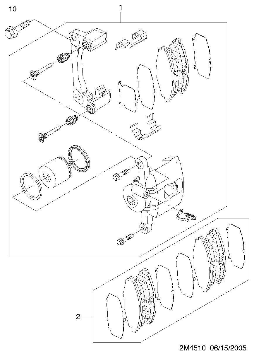 GM 96446176 - Kit pastiglie freno, Freno a disco www.autoricambi360.it