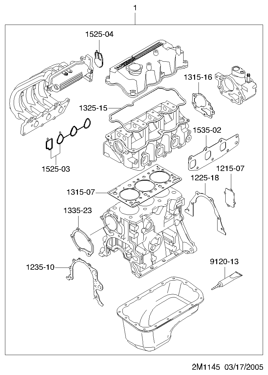 GM 93740053 - Kit completo guarnizioni, Motore www.autoricambi360.it