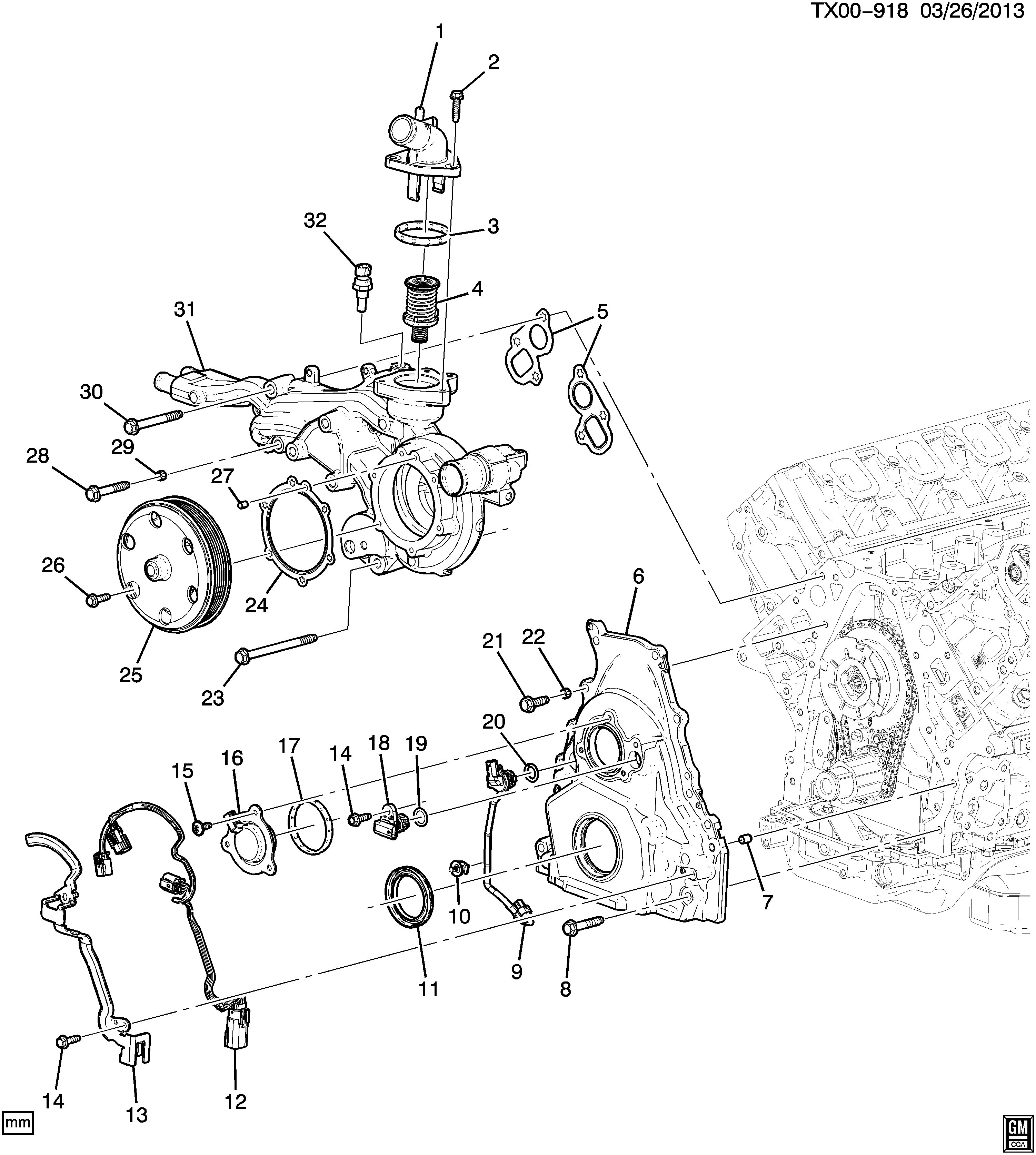 GM 12 608 814 - Sensore, Temperatura refrigerante www.autoricambi360.it