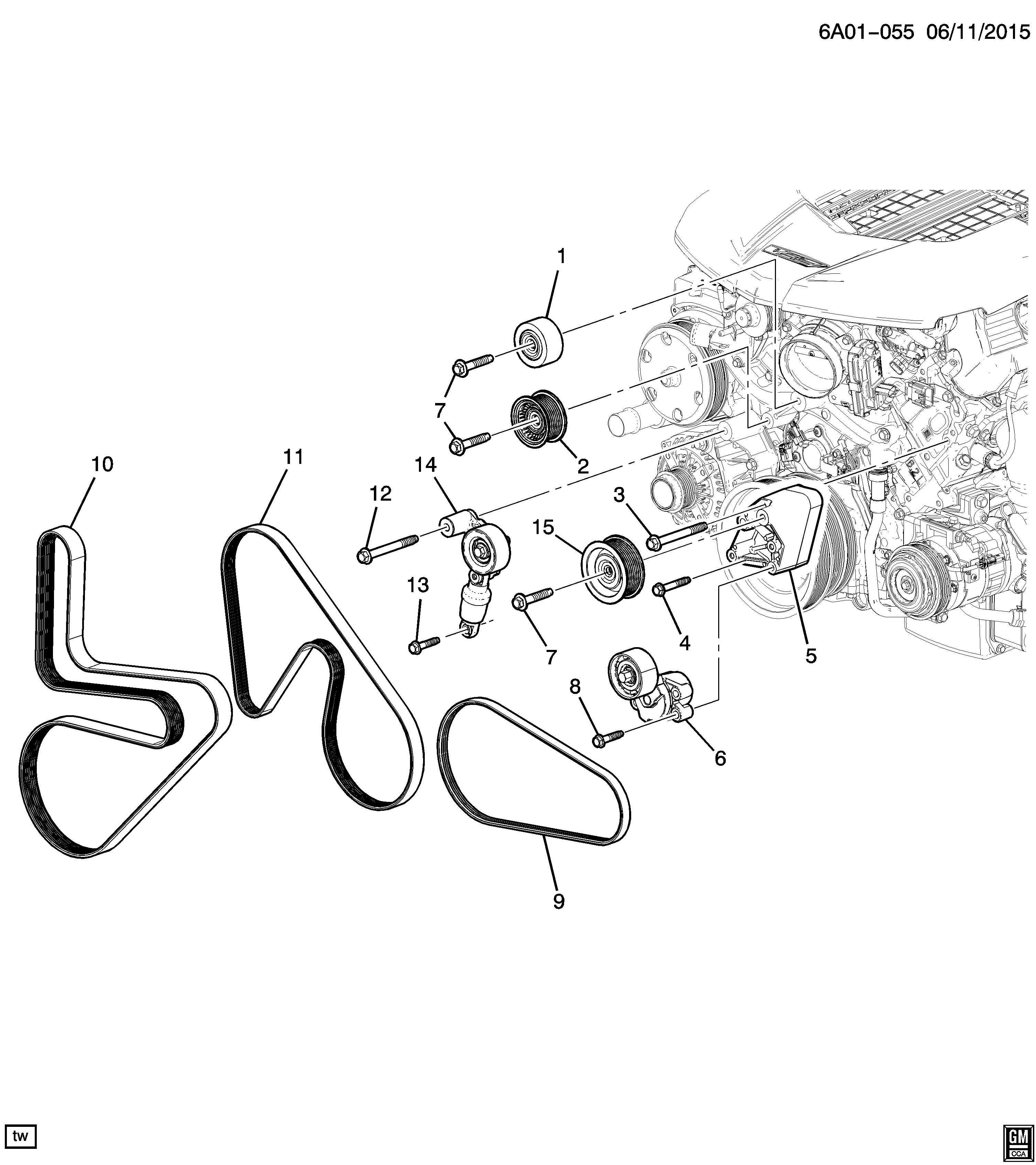 GM 12 643 218 - Cinghia Poly-V www.autoricambi360.it