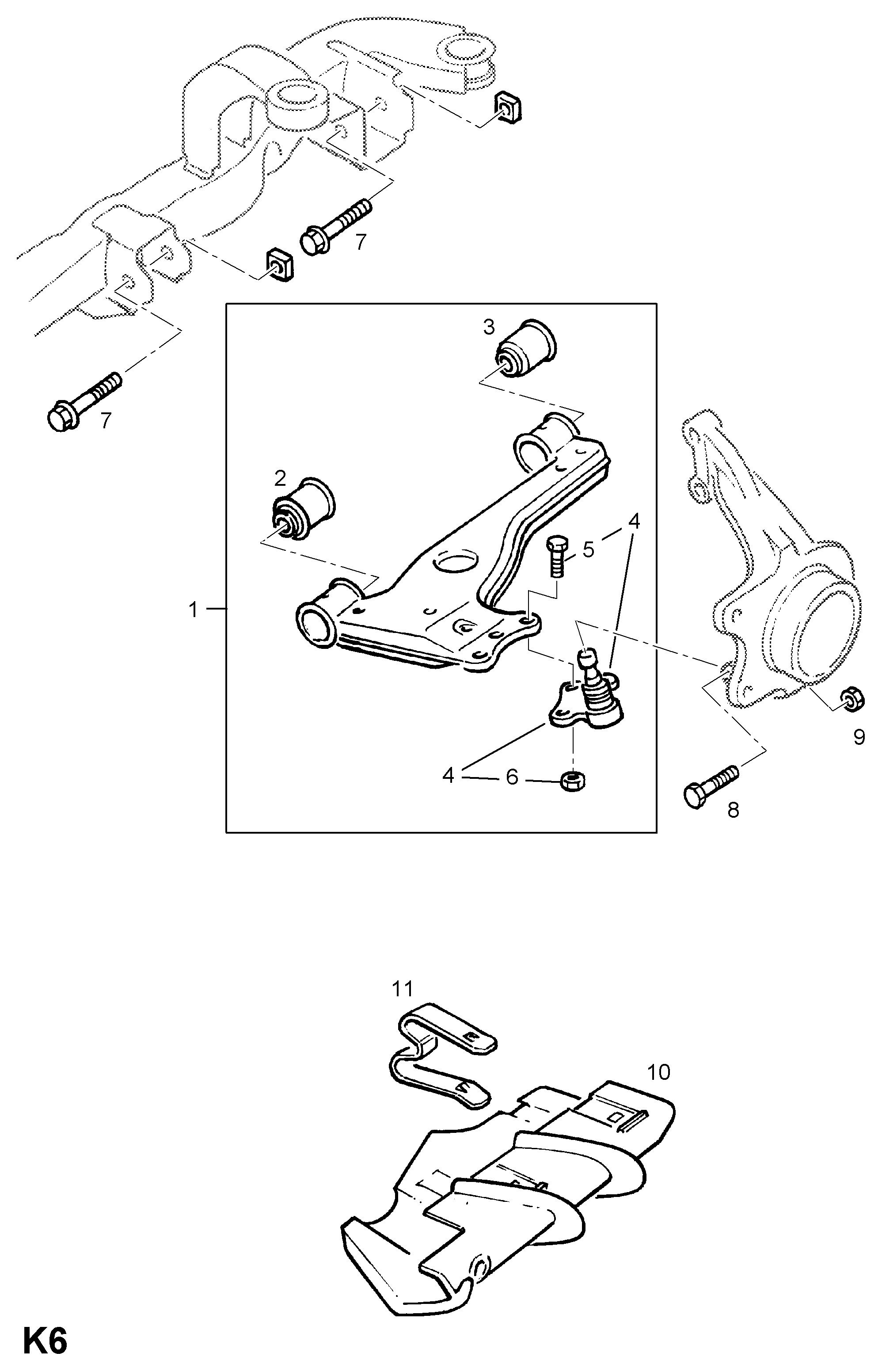 PSA 3 52 357 - Supporto, Braccio oscillante www.autoricambi360.it