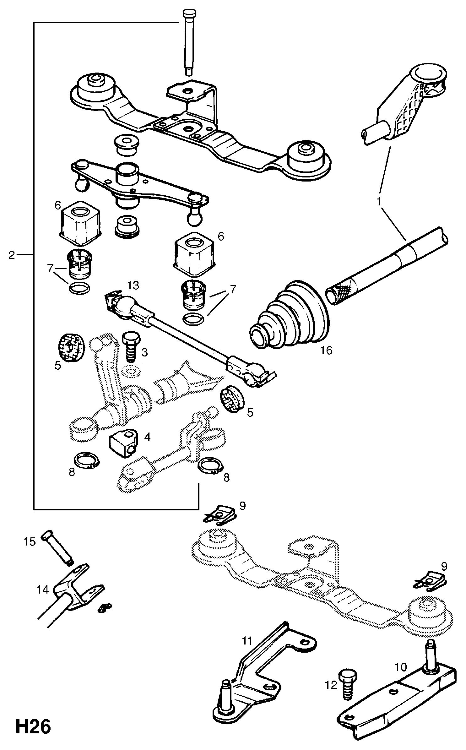 PSA 7 58 223 - Kit riparazione, Leva cambio www.autoricambi360.it