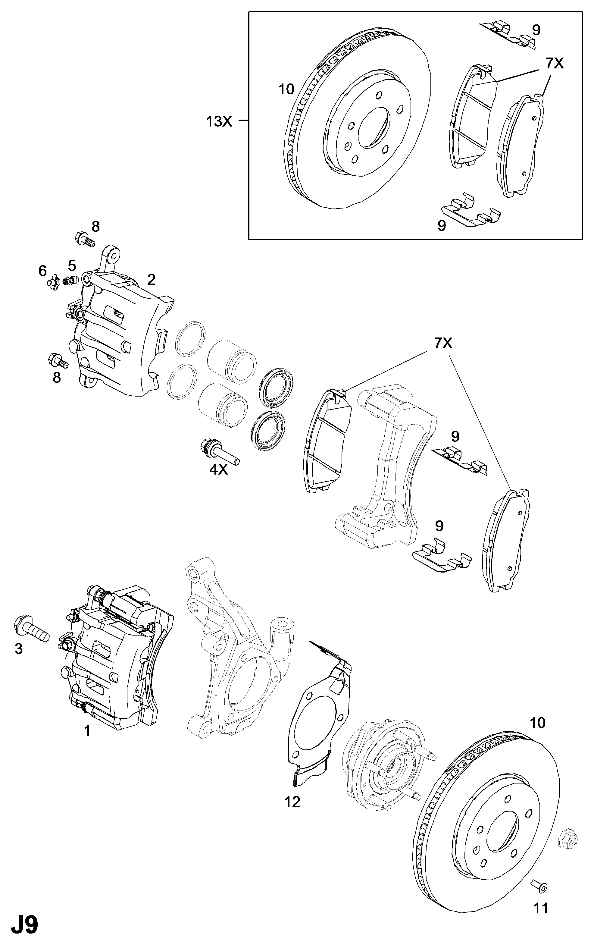PSA 95599732 - Kit pastiglie freno, Freno a disco www.autoricambi360.it