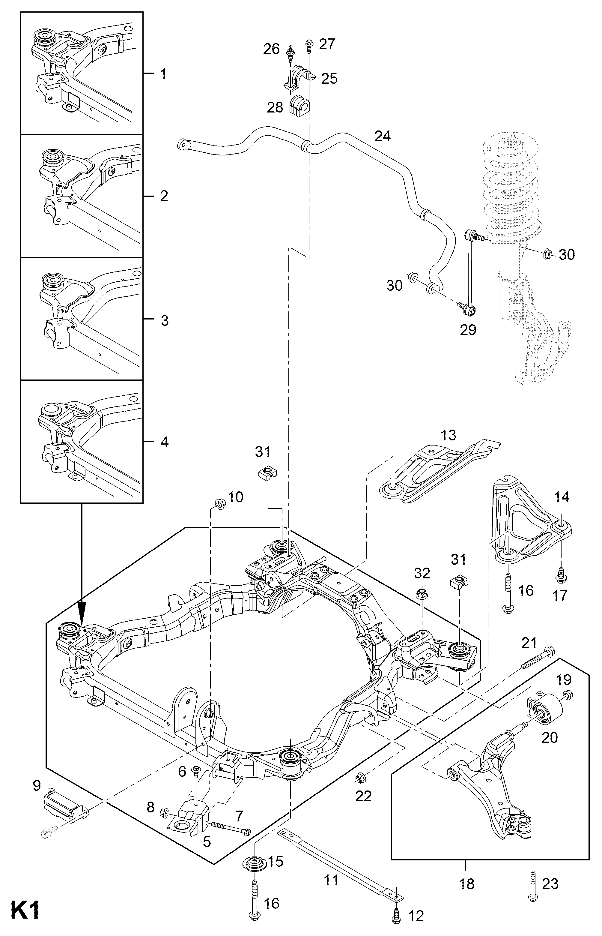 PSA 48 06 305 - Asta / Puntone, Stabilizzatore www.autoricambi360.it