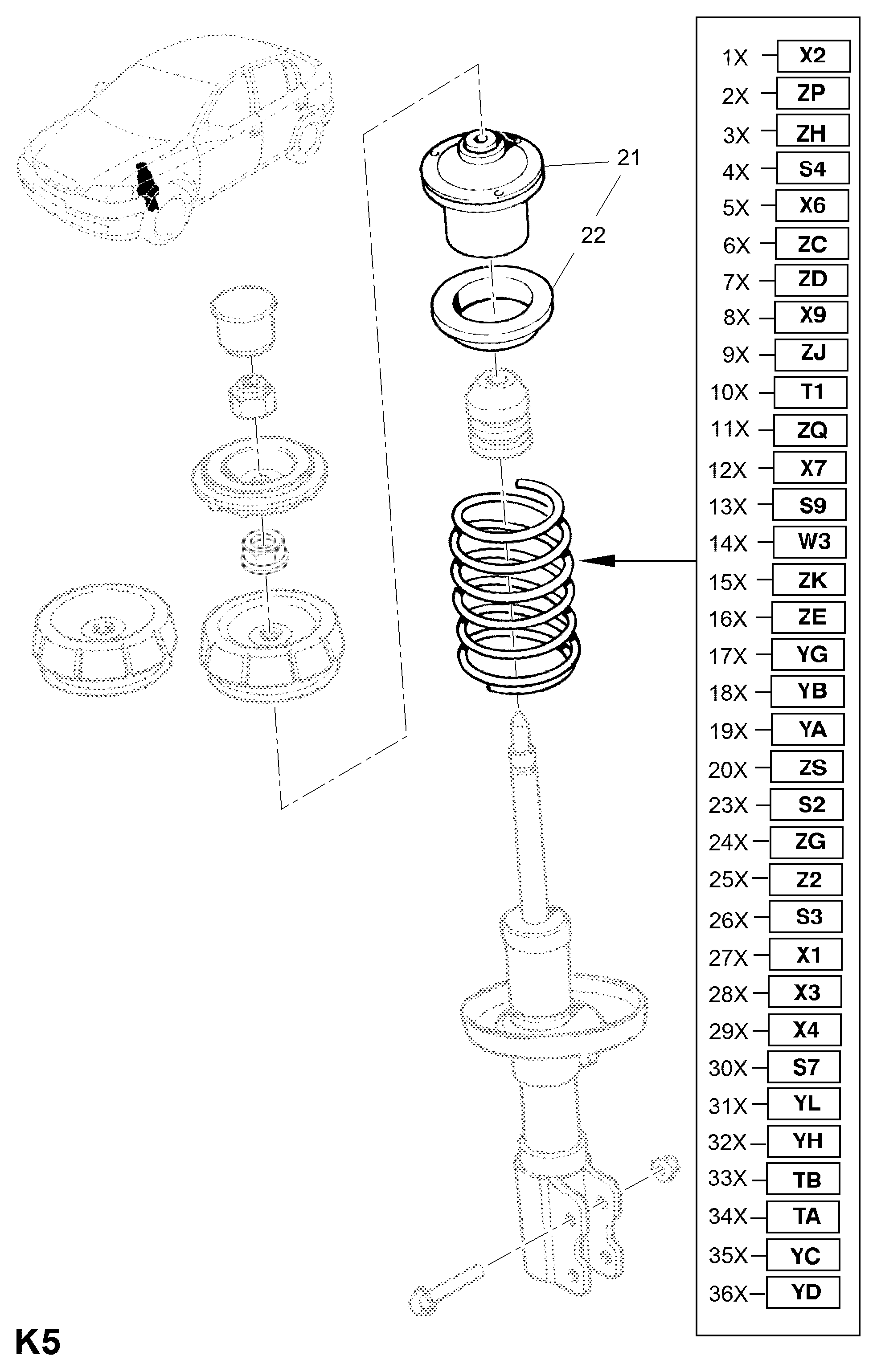 PSA 3 12 510 - Supporto ammortizzatore a molla www.autoricambi360.it