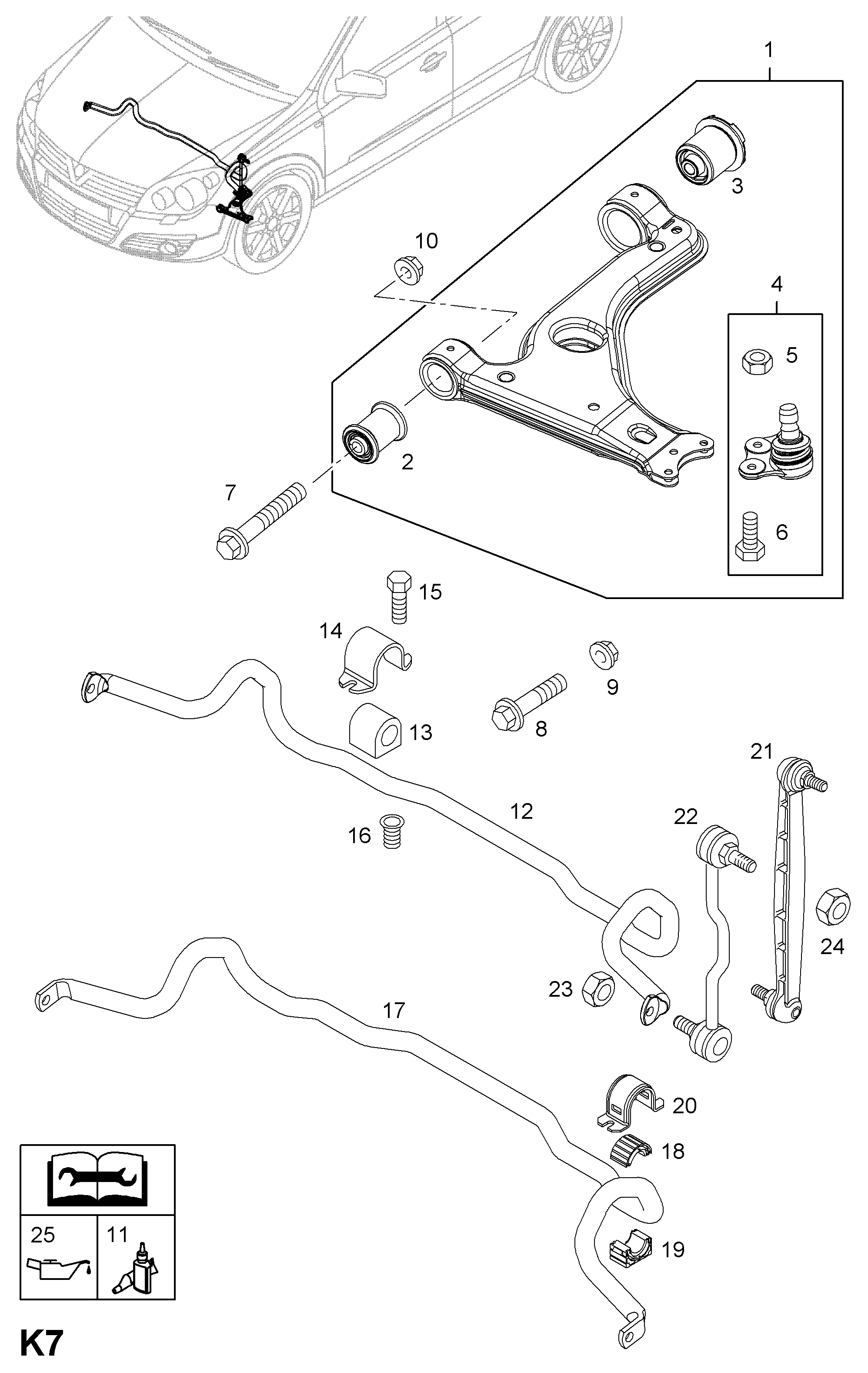 PSA 3 52 364 - Supporto, Braccio oscillante www.autoricambi360.it
