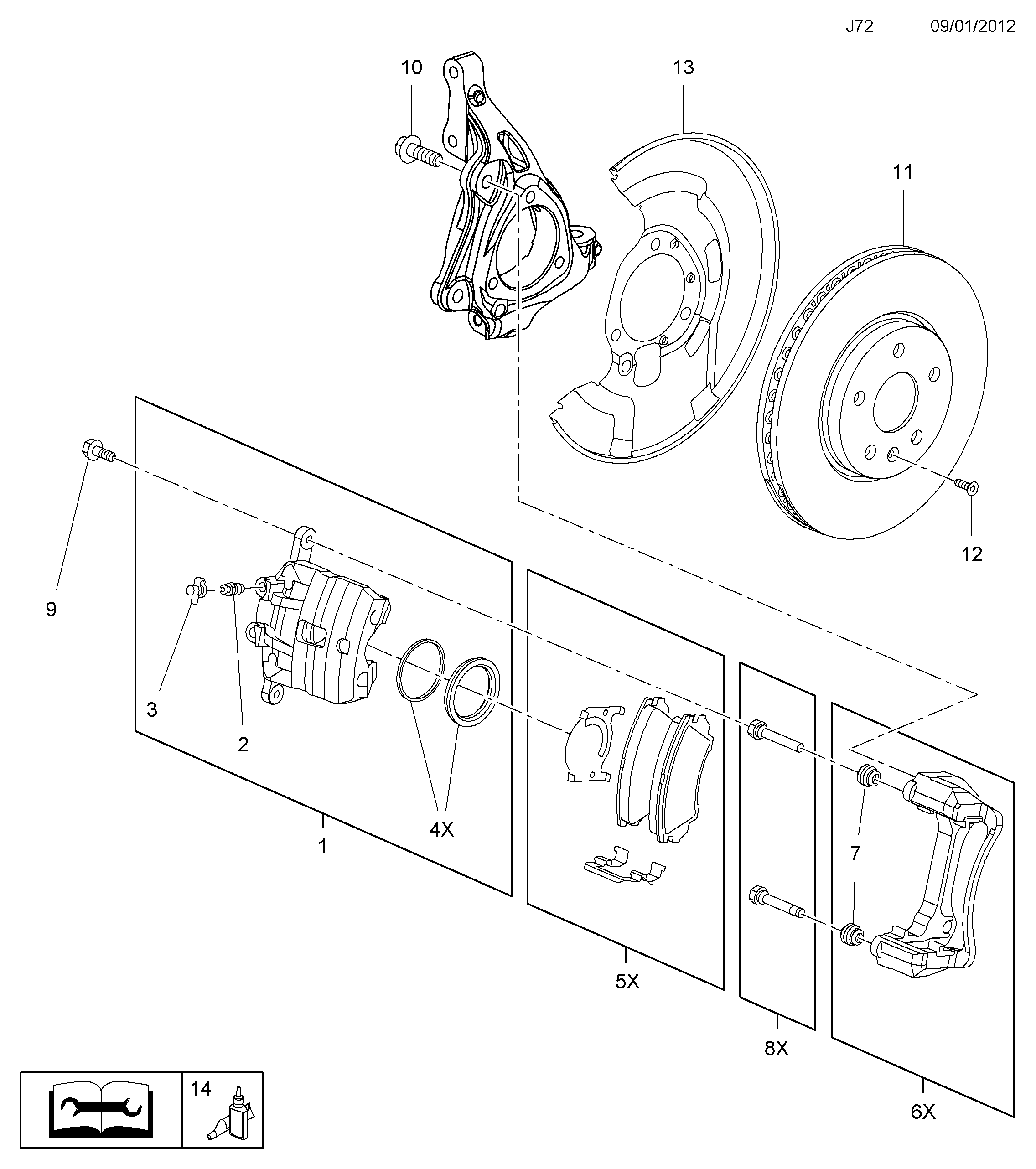 PSA 1605232 - Kit pastiglie freno, Freno a disco www.autoricambi360.it