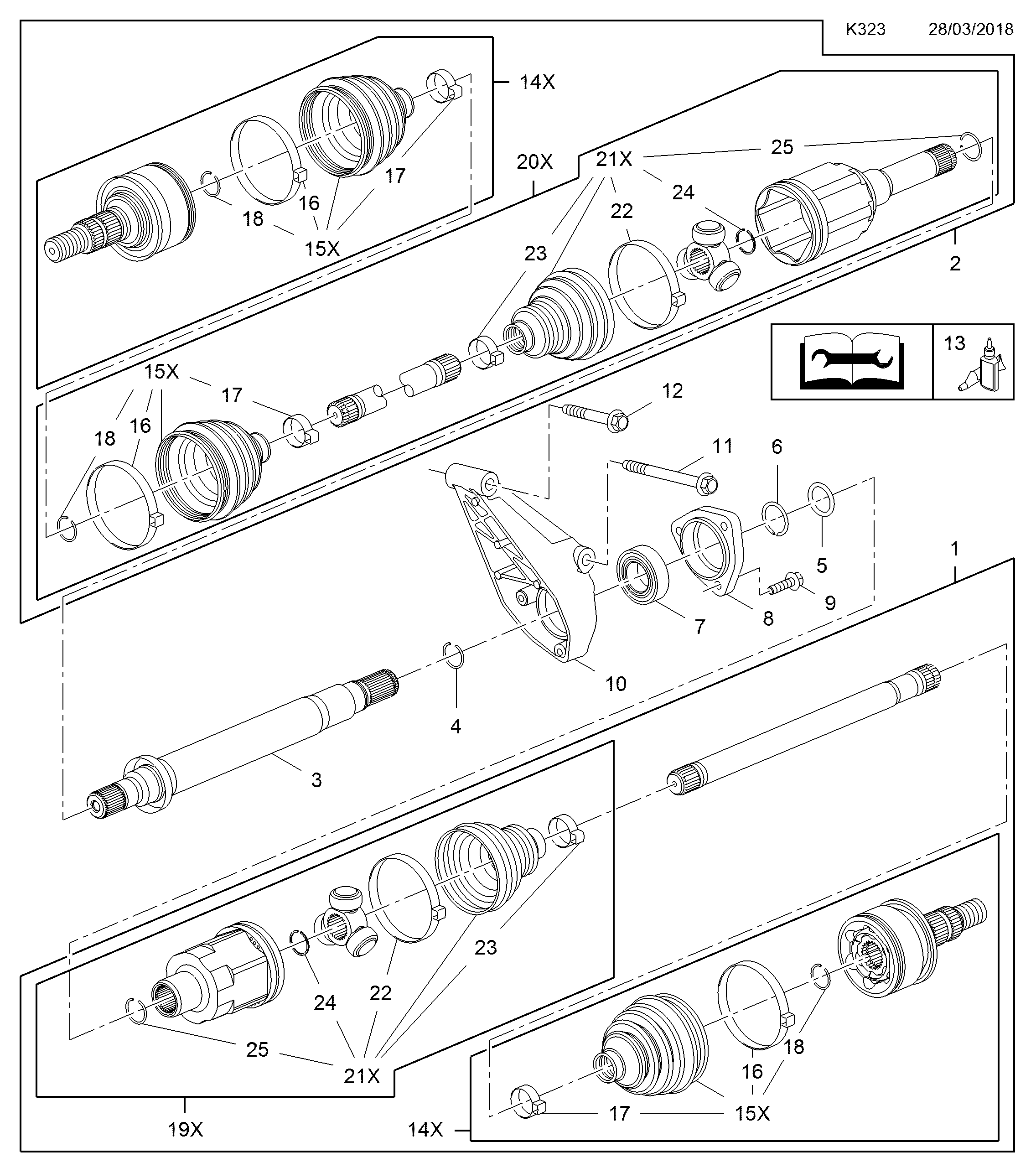 PSA 374880 - Kit giunti, Semiasse www.autoricambi360.it