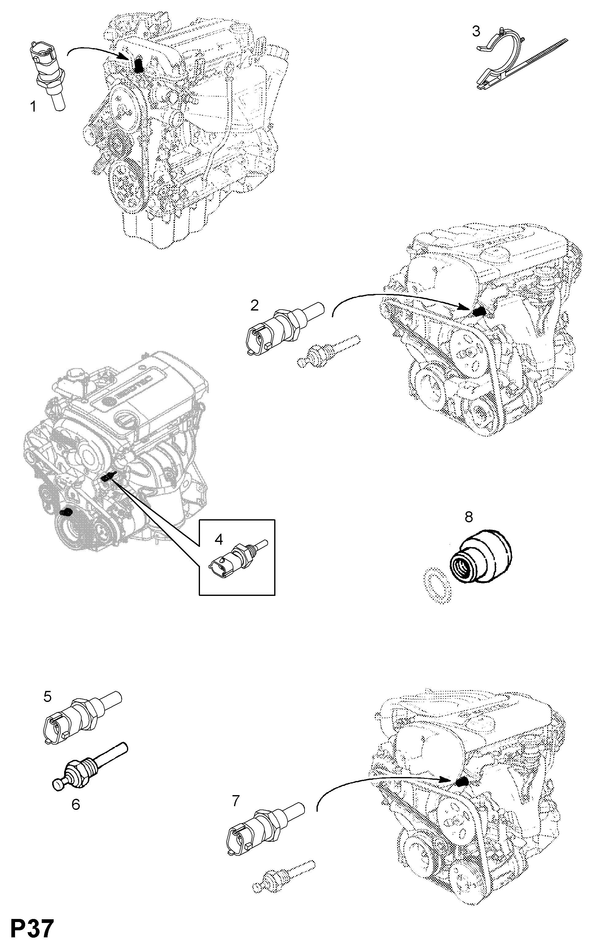 PSA 62 38 266 - Sensore, Temperatura refrigerante www.autoricambi360.it