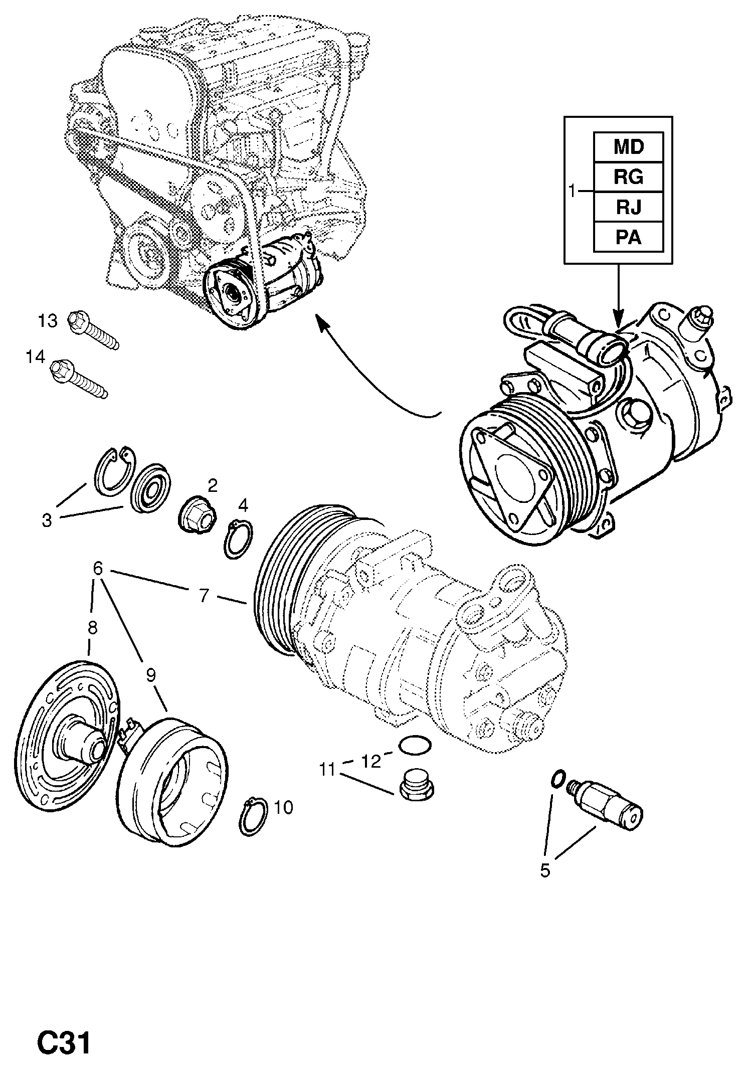 PSA 18 54 107 - Compressore, Climatizzatore www.autoricambi360.it
