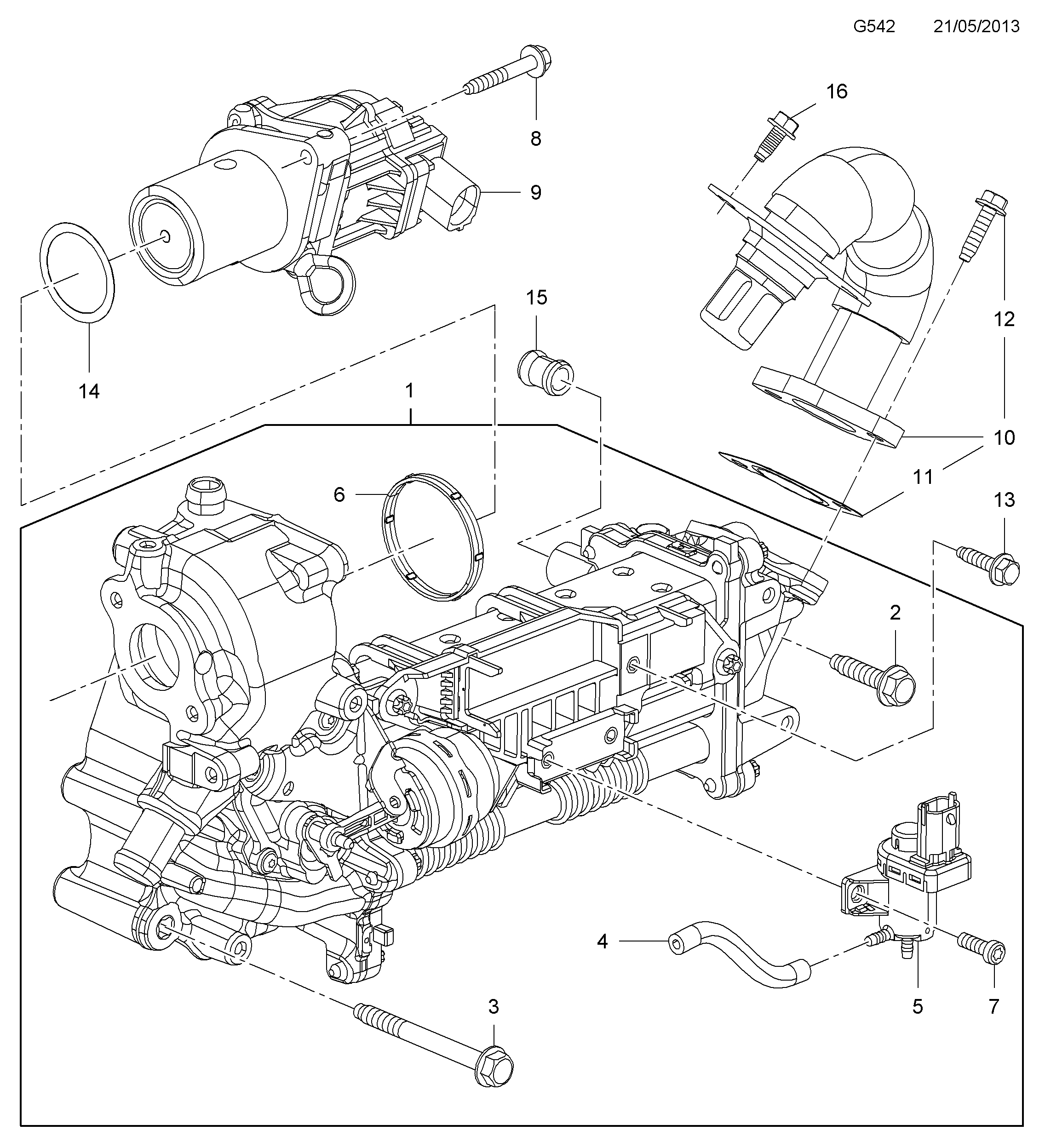 PSA 8 51 128 - Guarnizione valvola EGR (ricircolo gas scarico) www.autoricambi360.it
