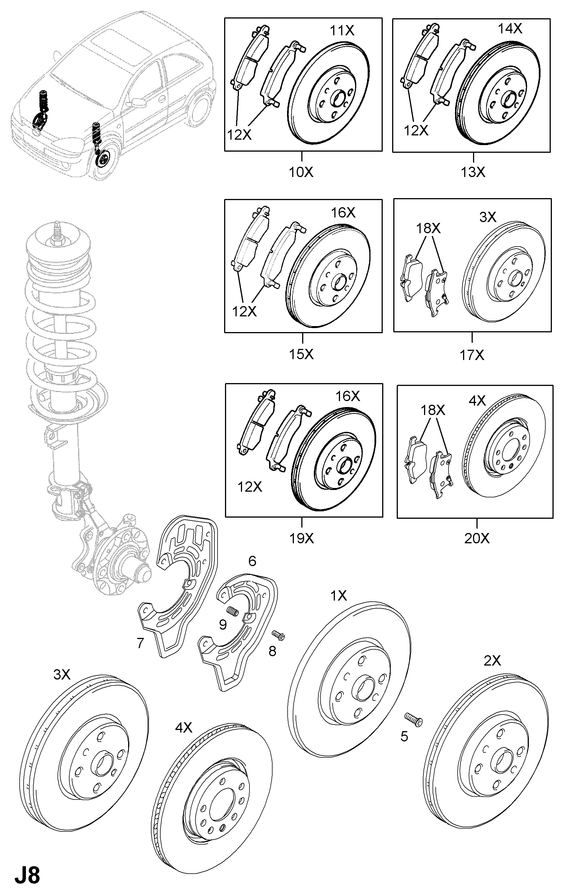 PSA 1605992 - Kit pastiglie freno, Freno a disco www.autoricambi360.it