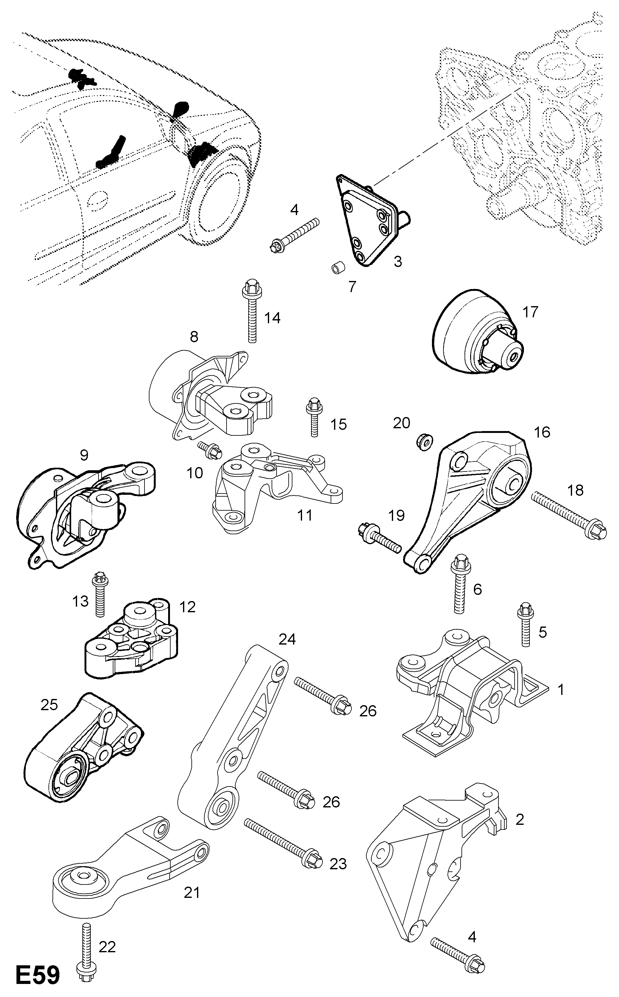 PSA 56 84 110 - Sospensione, Motore www.autoricambi360.it
