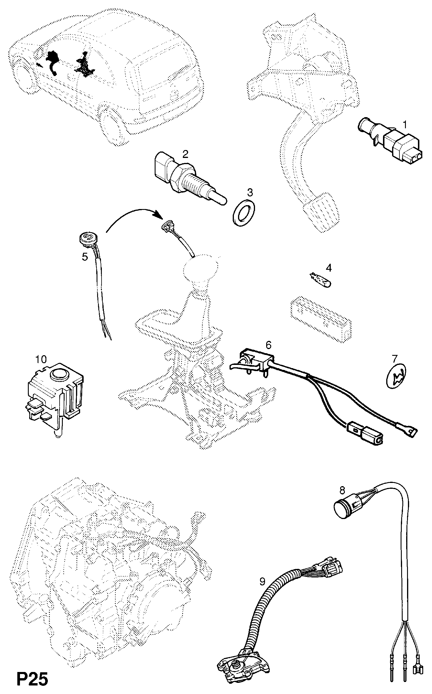 PSA 6239120 - Interruttore comando, Imp. regolazione velocità www.autoricambi360.it