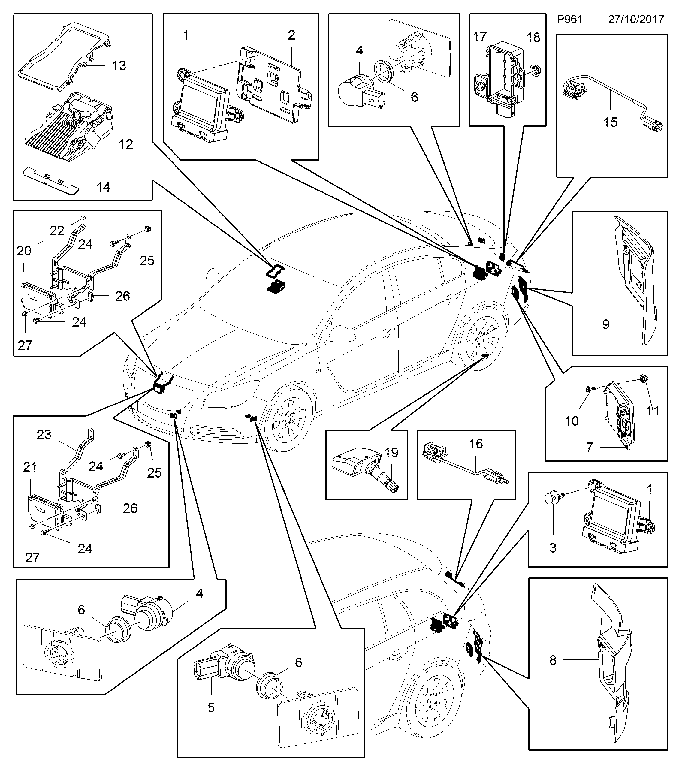 PSA 12 35 281 - Sensore, Assistenza parcheggio www.autoricambi360.it