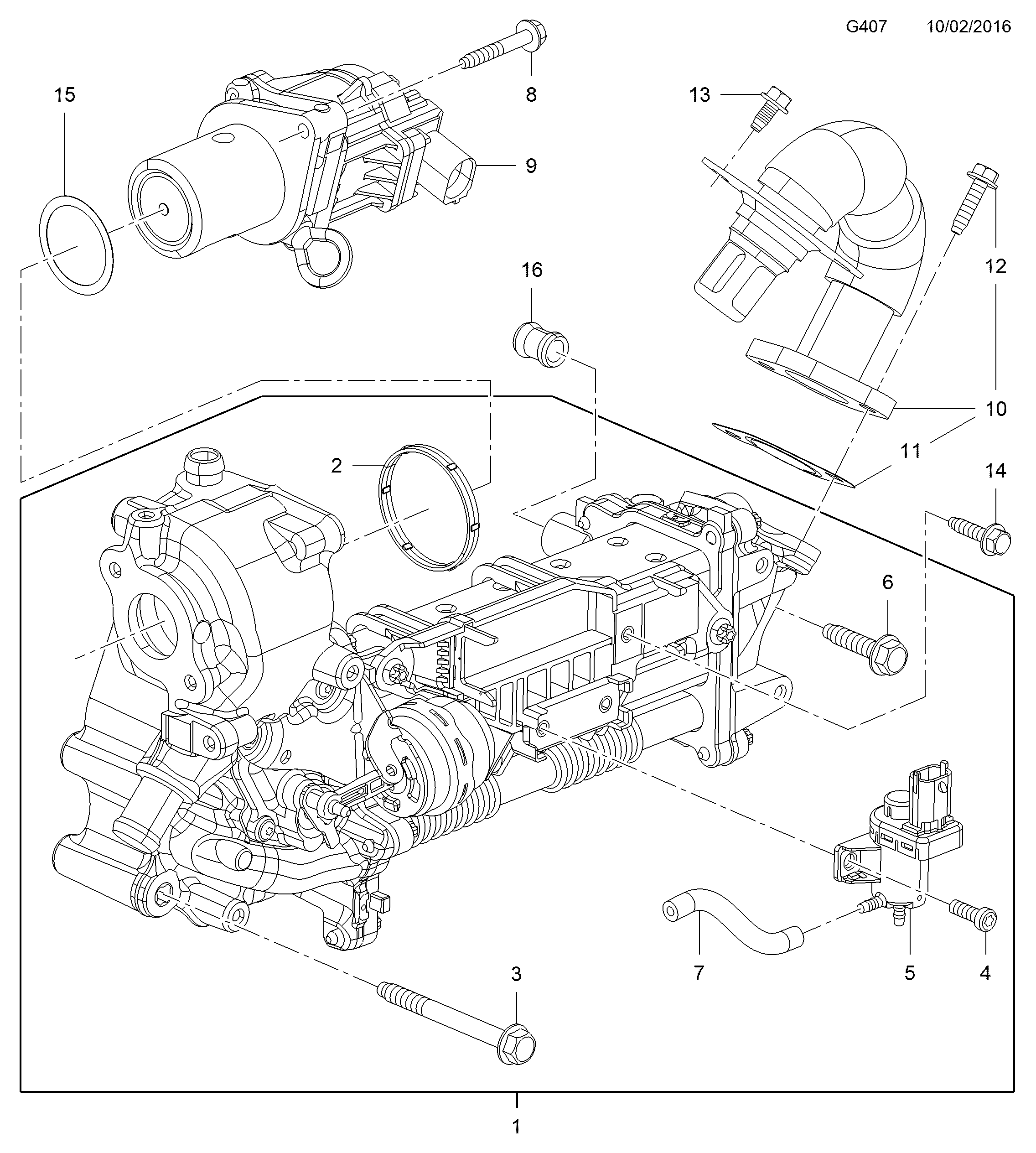 PSA 8 51 128 - Guarnizione valvola EGR (ricircolo gas scarico) www.autoricambi360.it