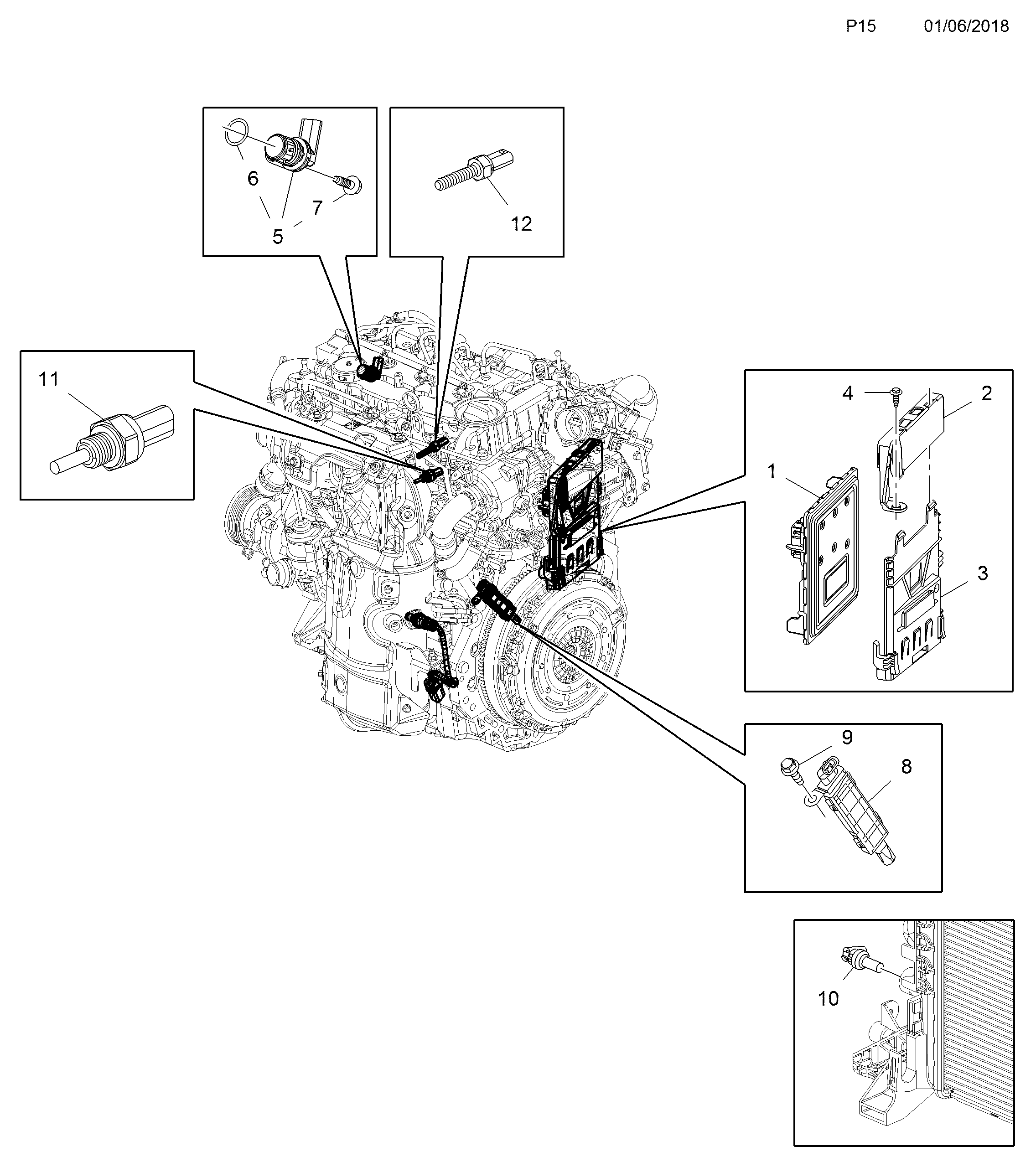 PSA 1338378 - Sensore, Temperatura refrigerante www.autoricambi360.it