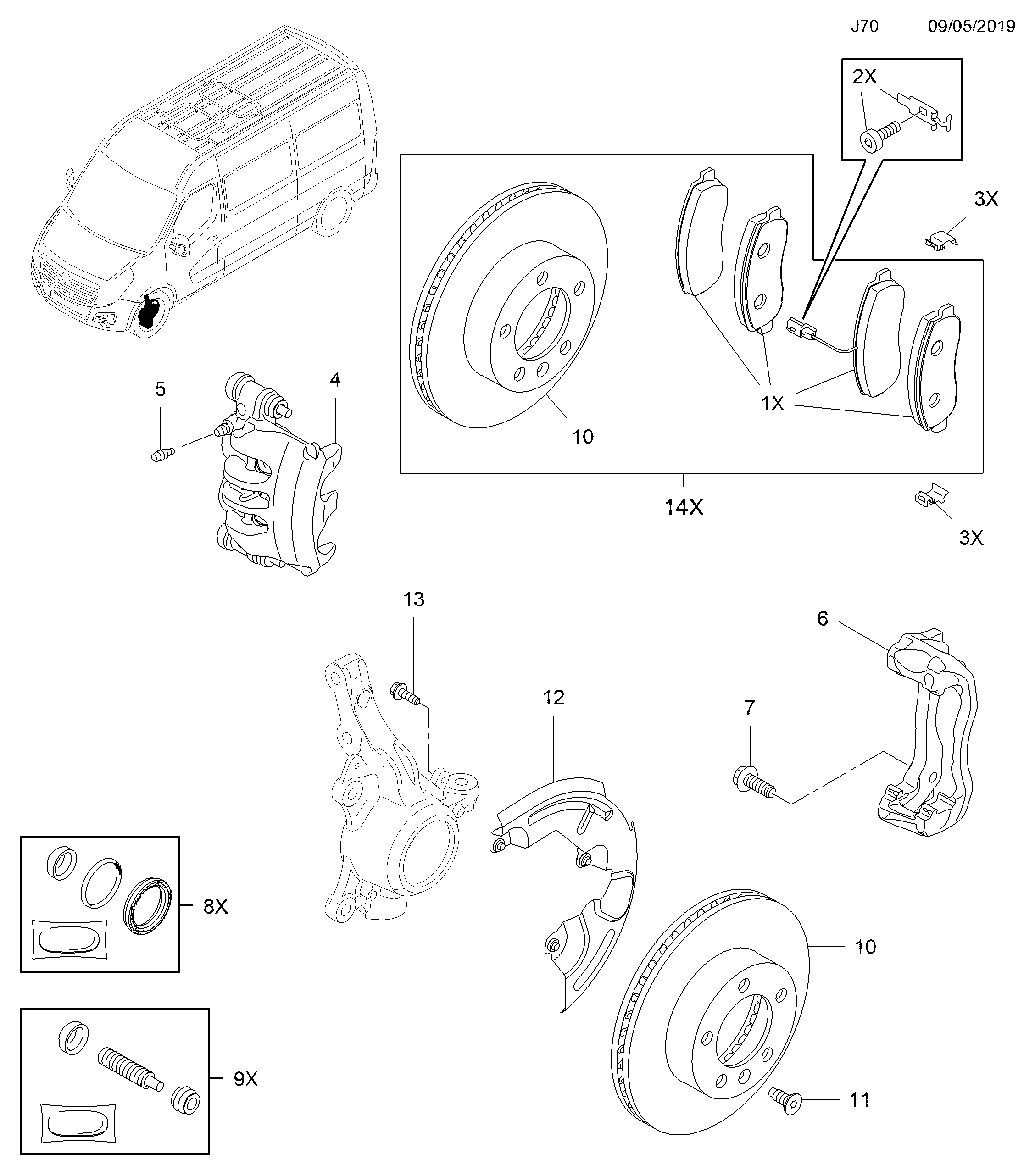 PSA 95522278 - Kit pastiglie freno, Freno a disco www.autoricambi360.it