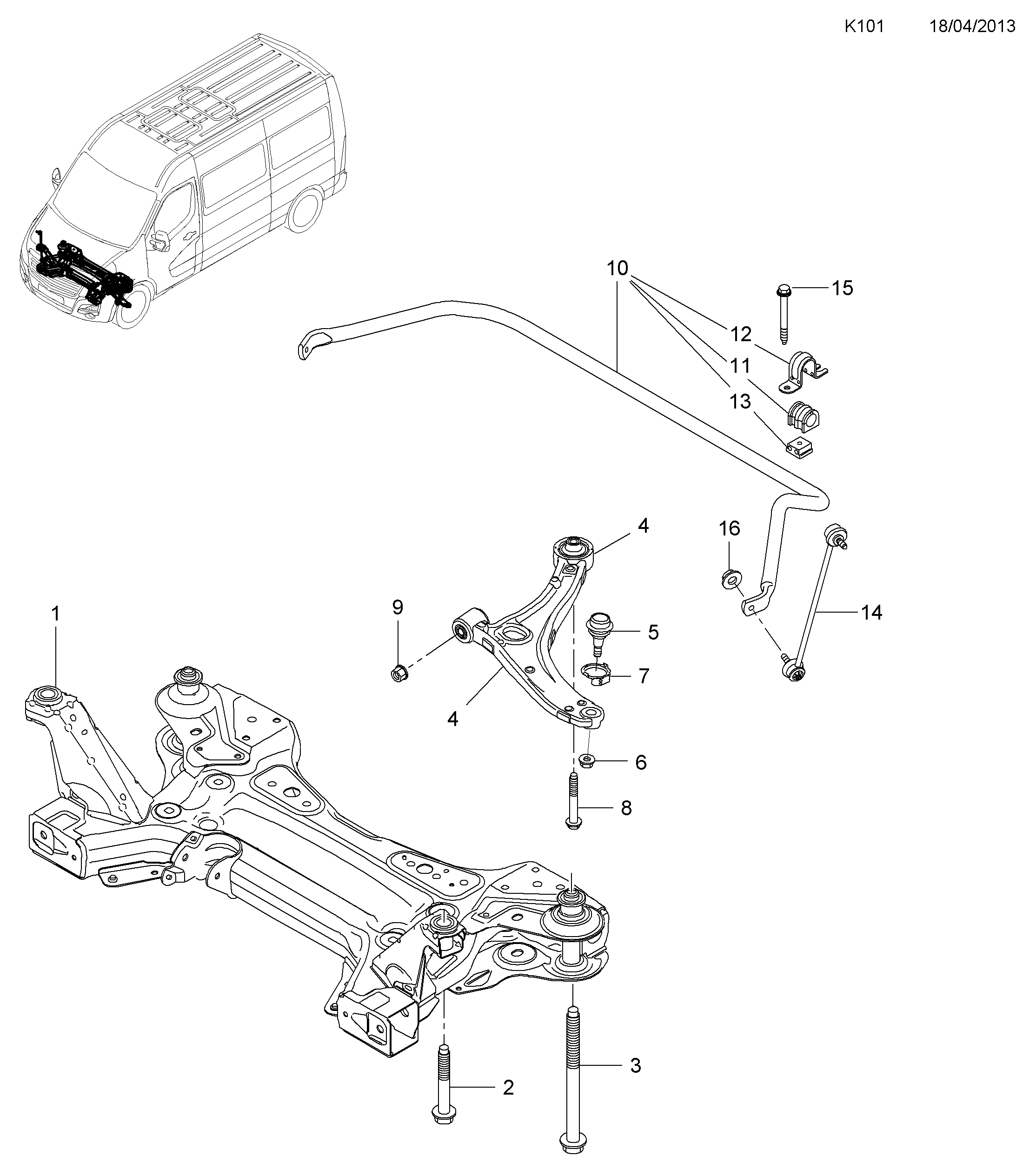 PSA 44 19 291 - Asta / Puntone, Stabilizzatore www.autoricambi360.it