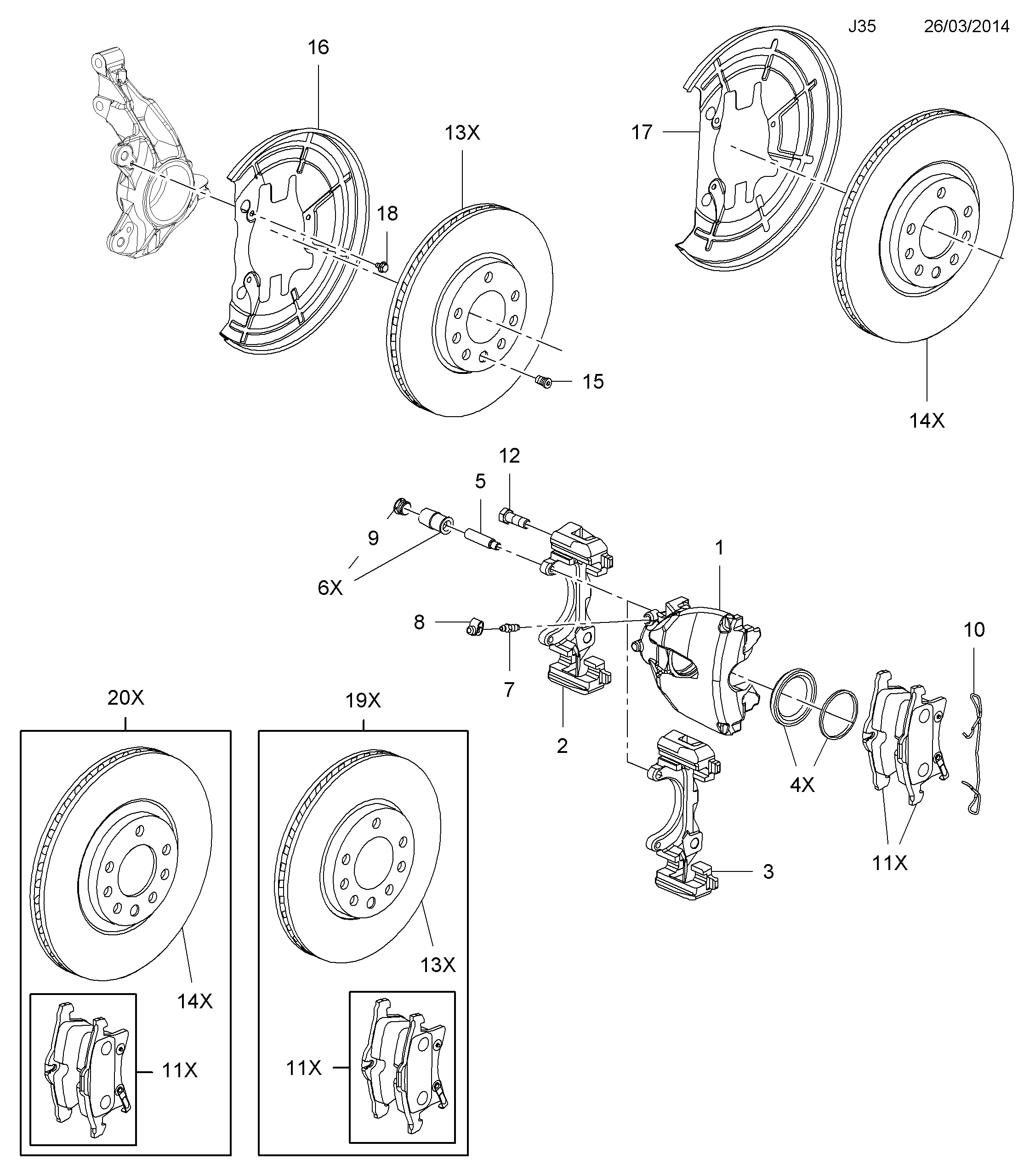 PSA 1605099 - Kit pastiglie freno, Freno a disco www.autoricambi360.it