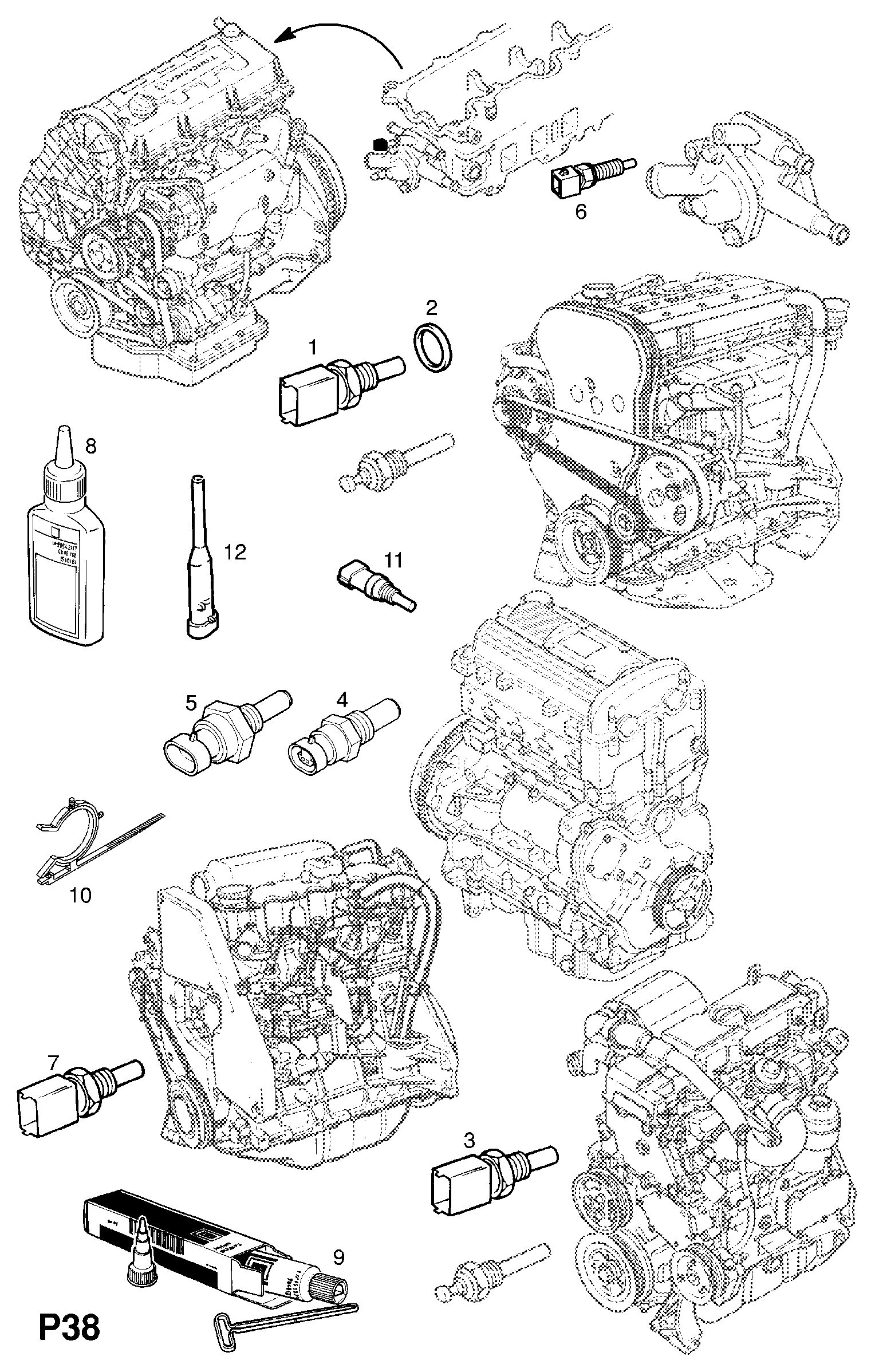 PSA 62 38 236 - Sensore, Temperatura refrigerante www.autoricambi360.it