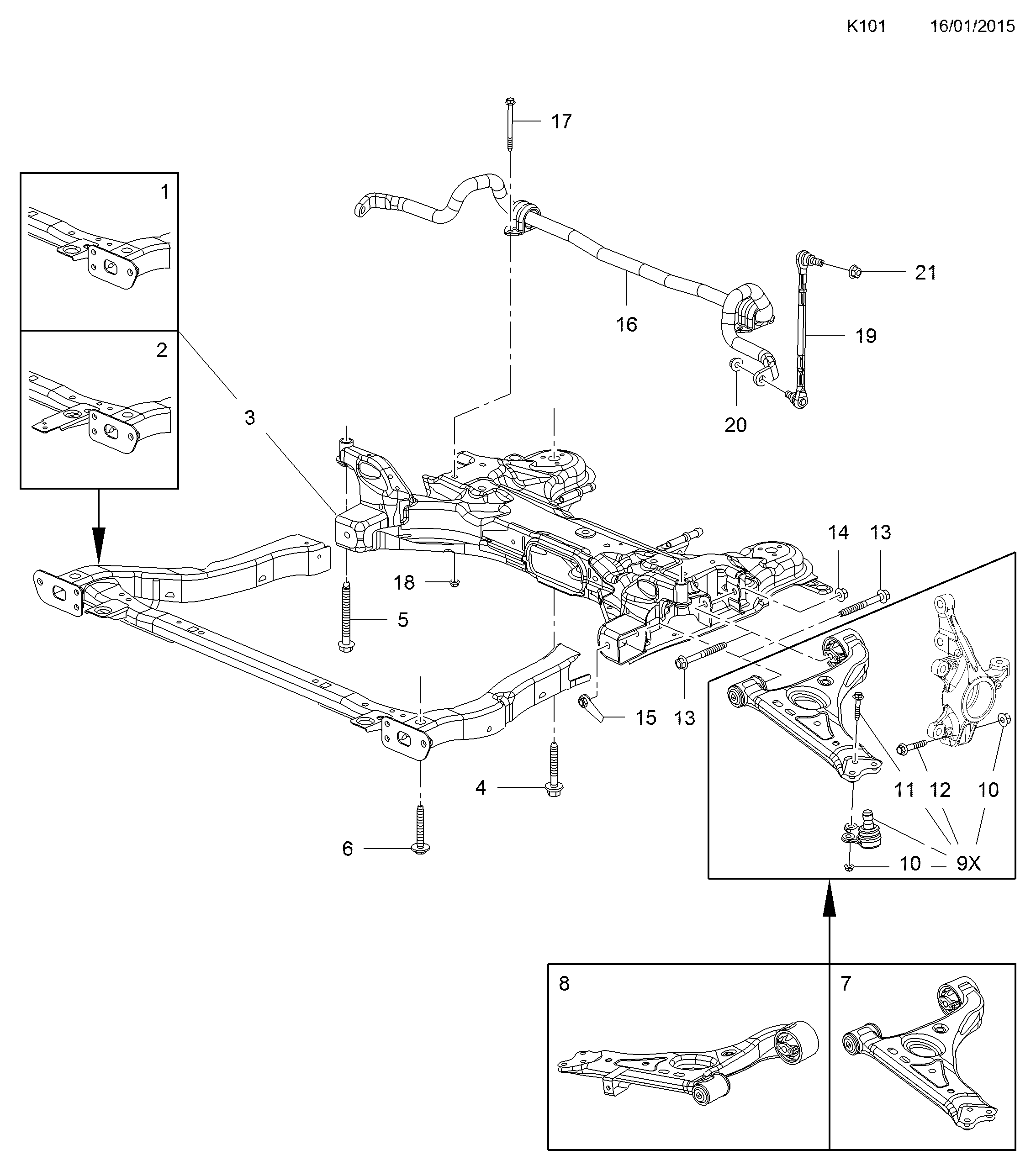 PSA 350232 - Asta / Puntone, Stabilizzatore www.autoricambi360.it