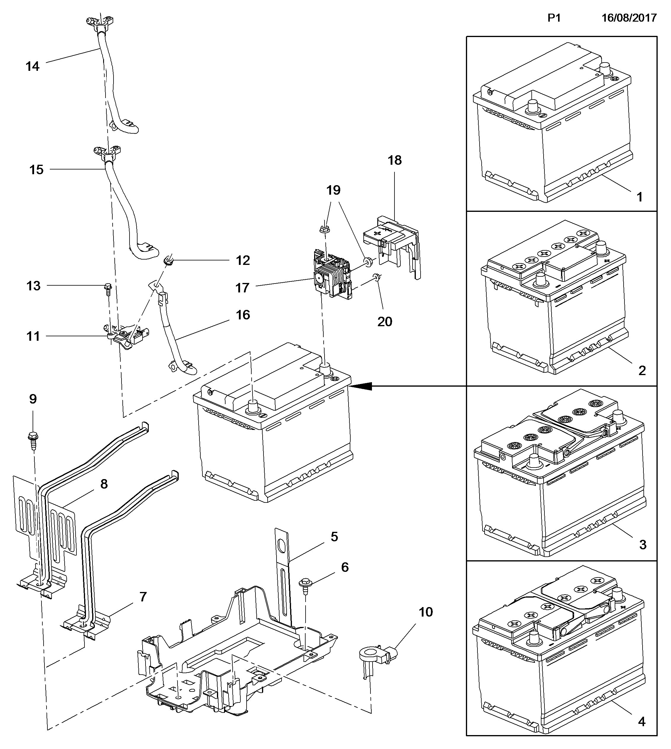 FORD 1201210 - Batteria avviamento www.autoricambi360.it
