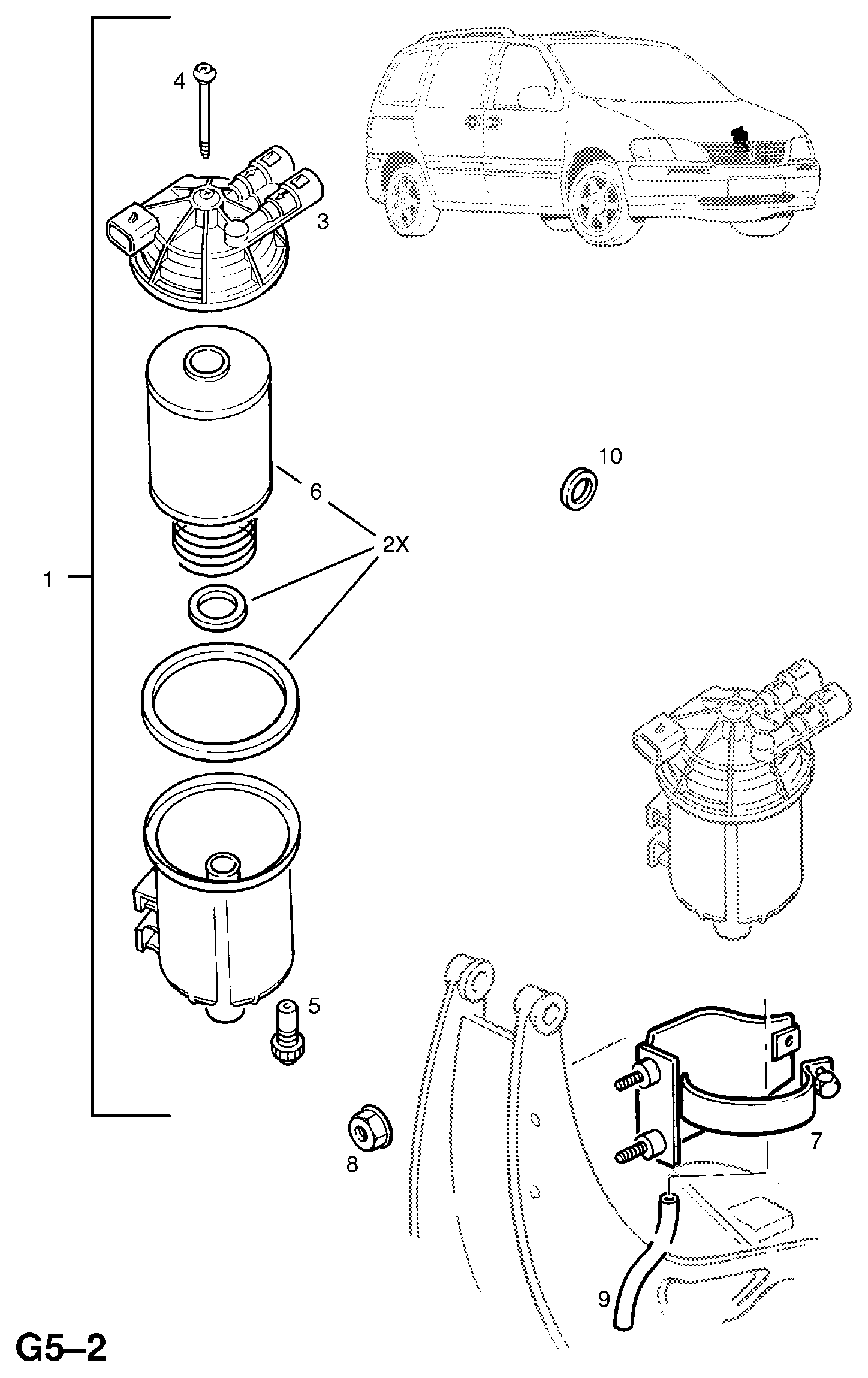 PSA 818531 - Filtro carburante www.autoricambi360.it