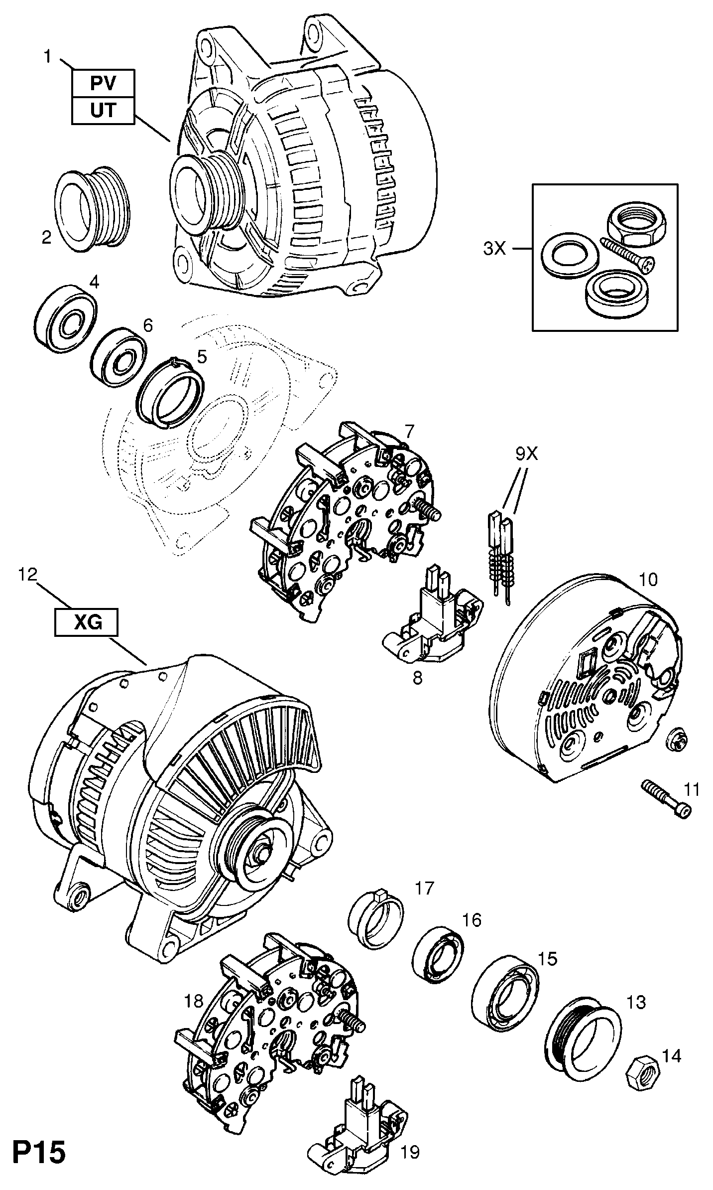 FORD 1 205 557 - Kit pastiglie freno, Freno a disco www.autoricambi360.it