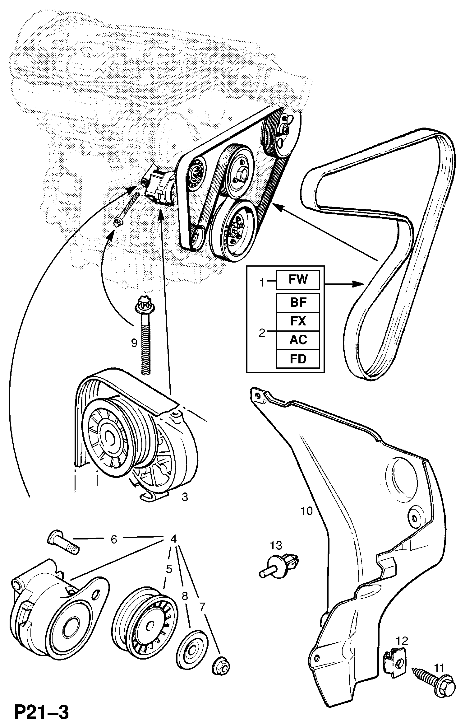 PSA 13 40 614 - Cinghia Poly-V www.autoricambi360.it