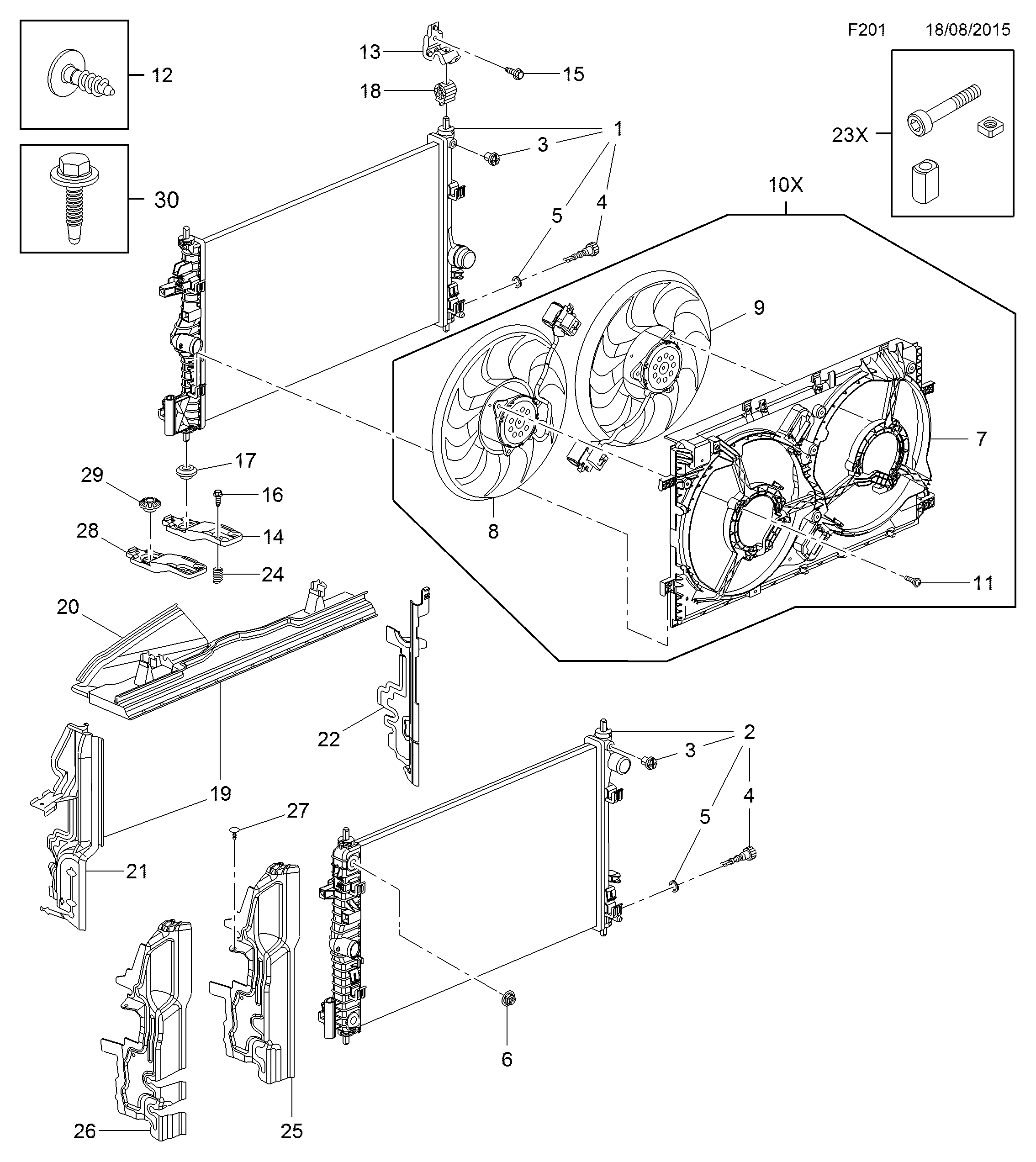 PSA 1 300 290 - Radiatore, Raffreddamento motore www.autoricambi360.it