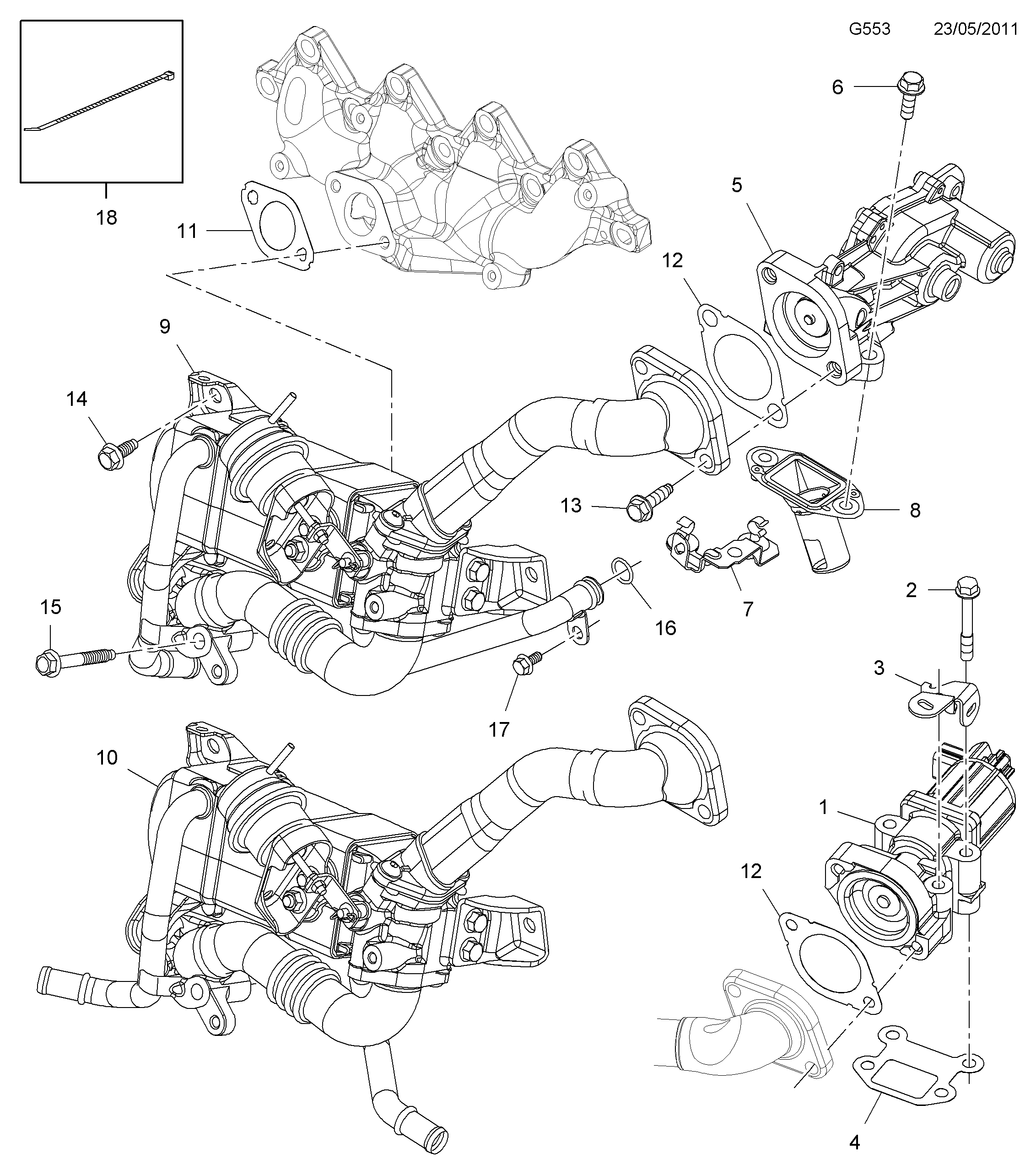 PSA 5851076 - Valvola ricircolo gas scarico-EGR www.autoricambi360.it