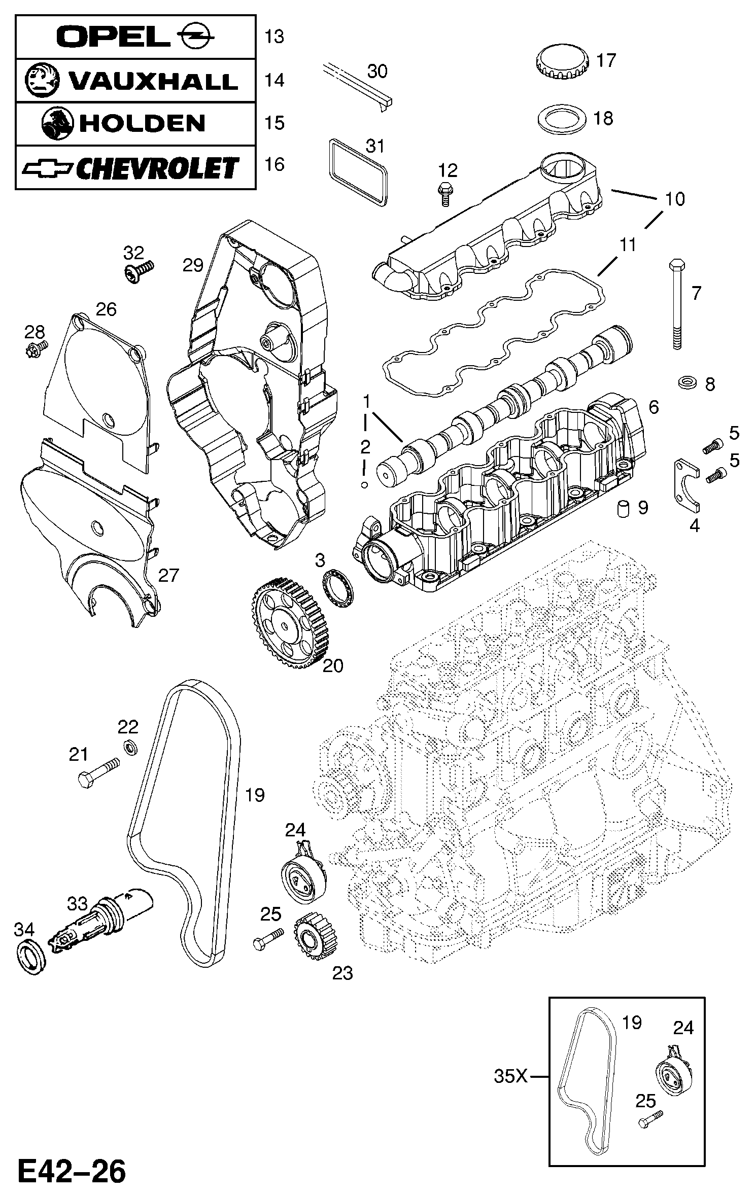 GM 1606369 - Kit cinghie dentate www.autoricambi360.it