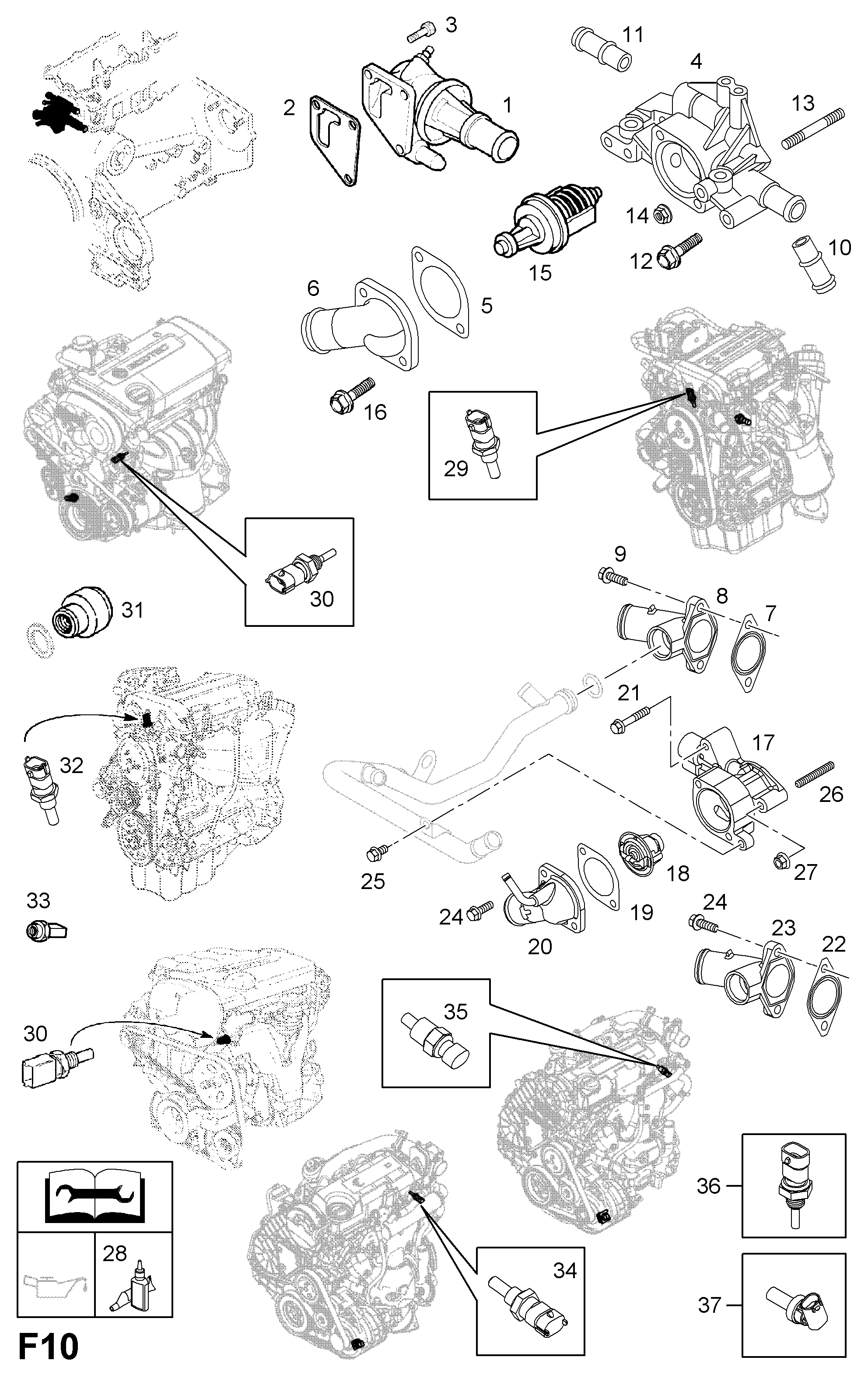 PSA 62 38 266 - Sensore, Temperatura refrigerante www.autoricambi360.it
