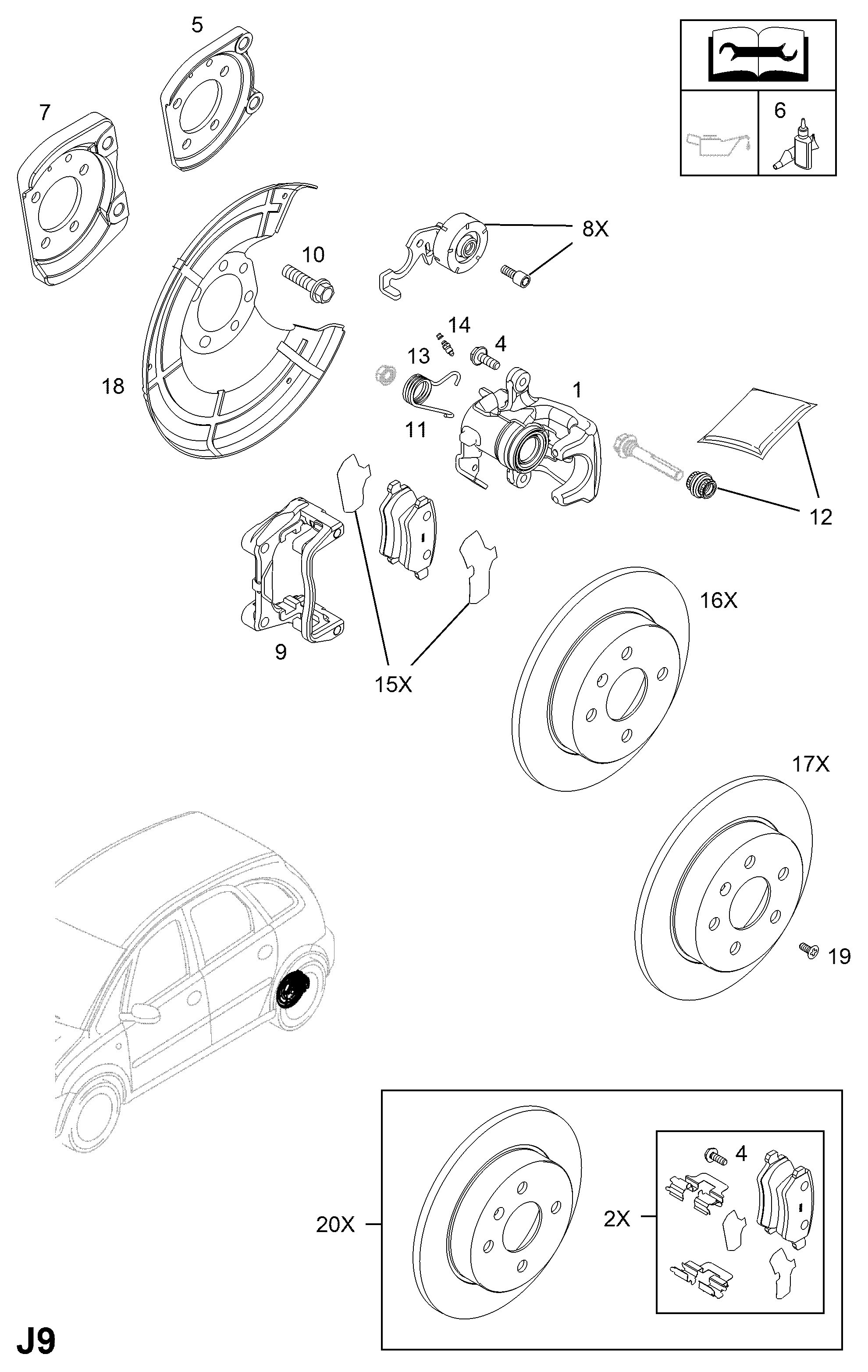 PSA 1605086 - Kit pastiglie freno, Freno a disco www.autoricambi360.it