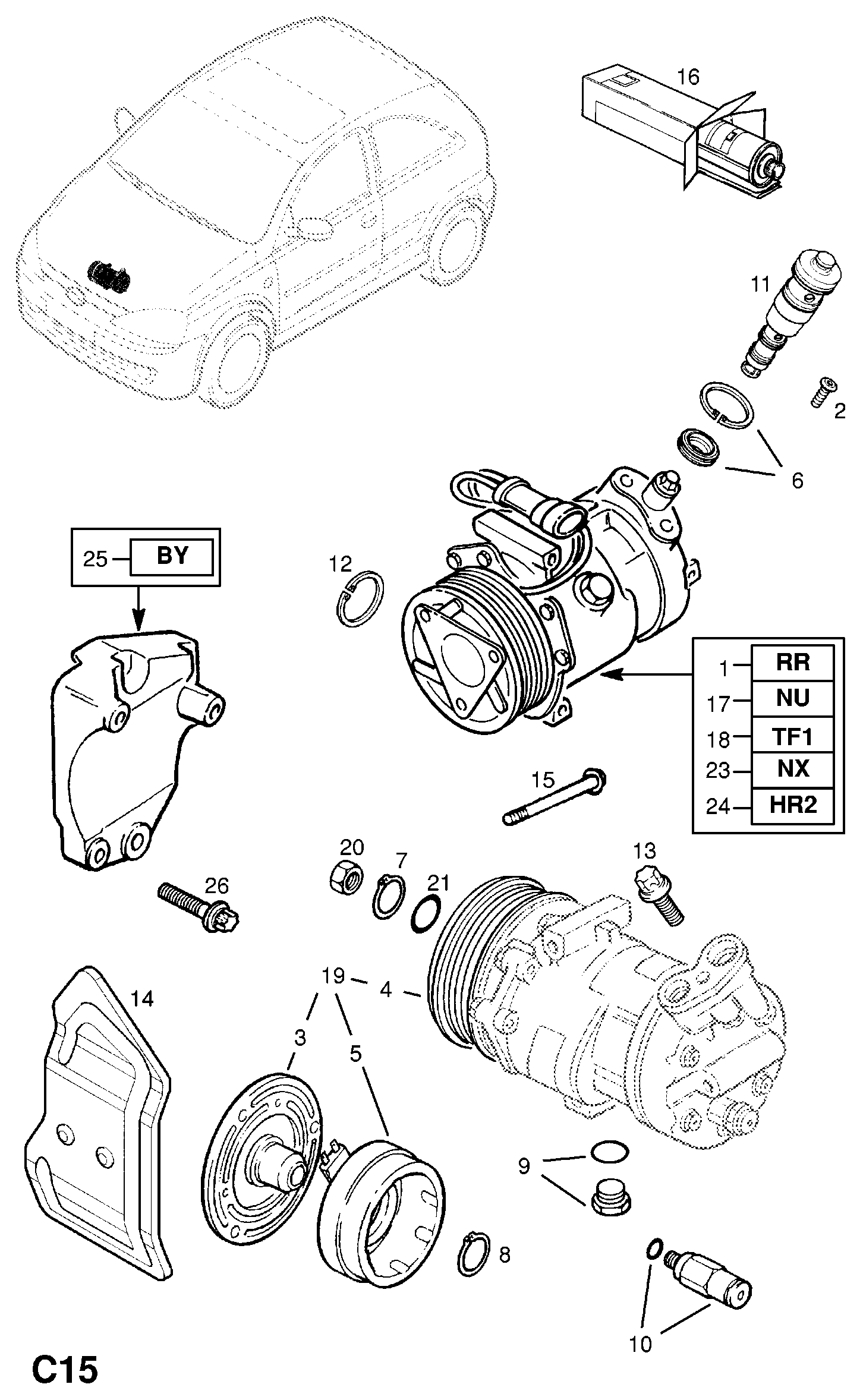 PSA 18 54 111 - Compressore, Climatizzatore www.autoricambi360.it