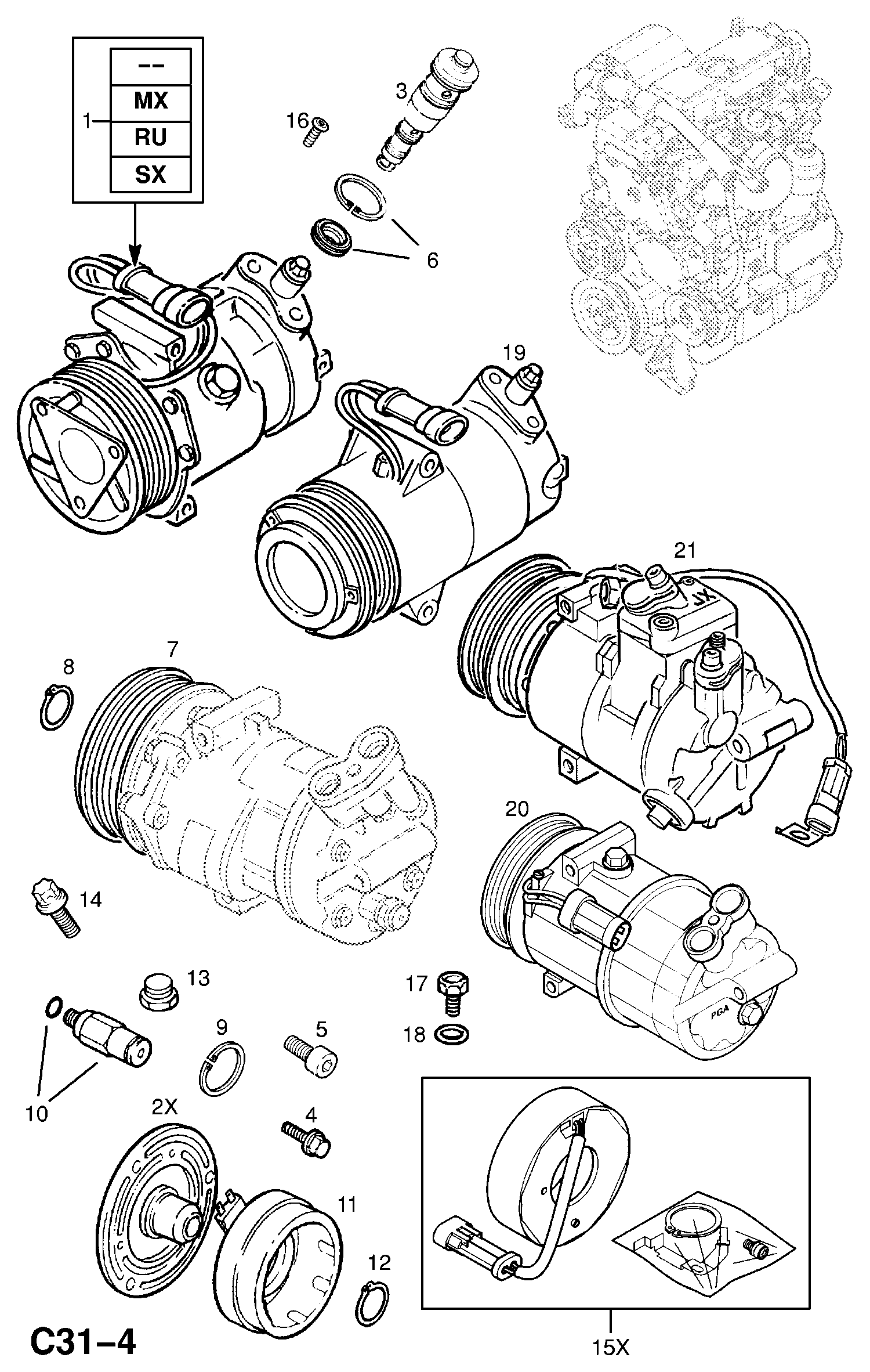 PSA 1854272 - Bobina, Compressore- Innesto elettromagnetico www.autoricambi360.it