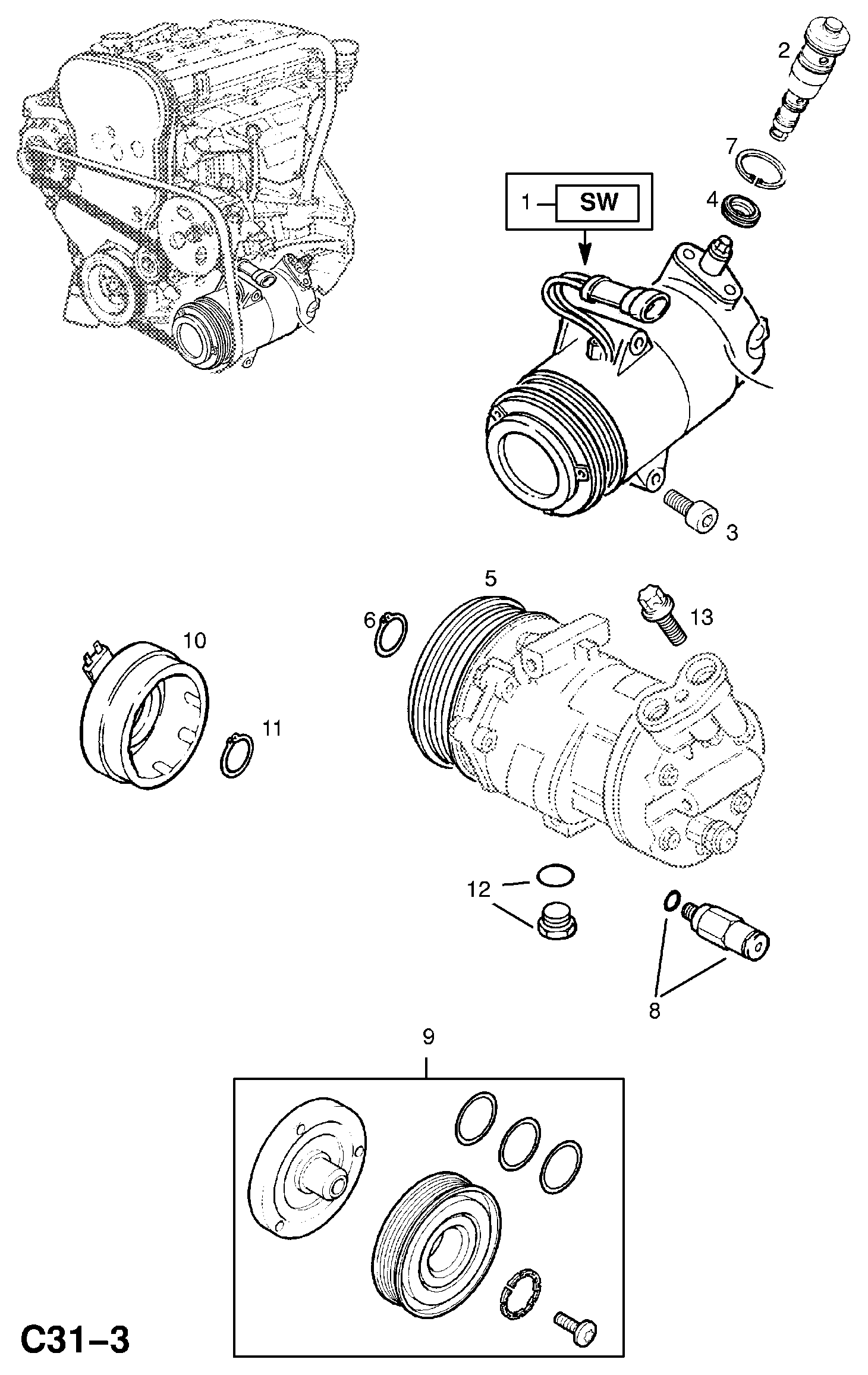 PSA 68 54 010 - Compressore, Climatizzatore www.autoricambi360.it