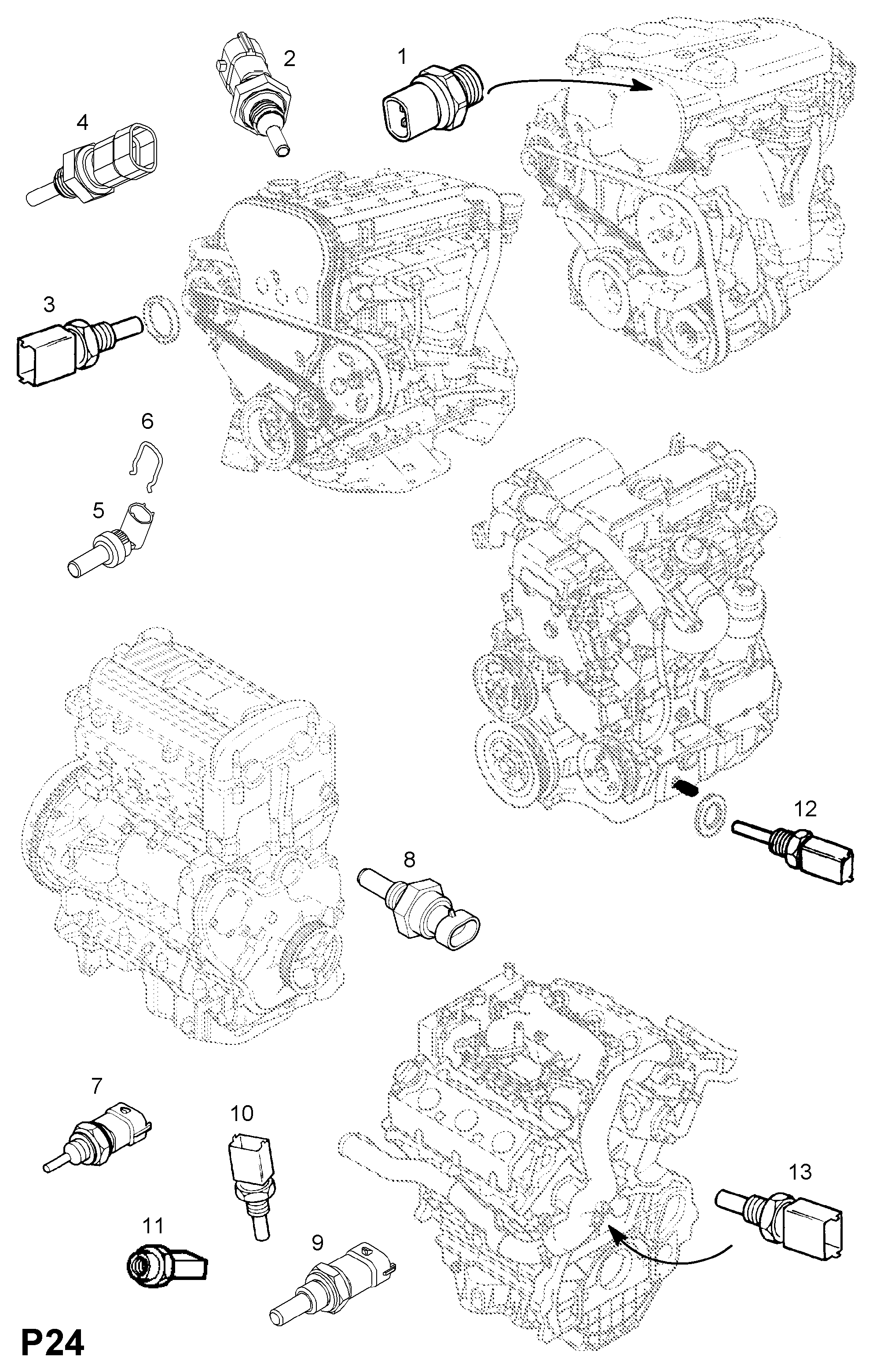 PSA 13 38 441 - Sensore, Temperatura refrigerante www.autoricambi360.it